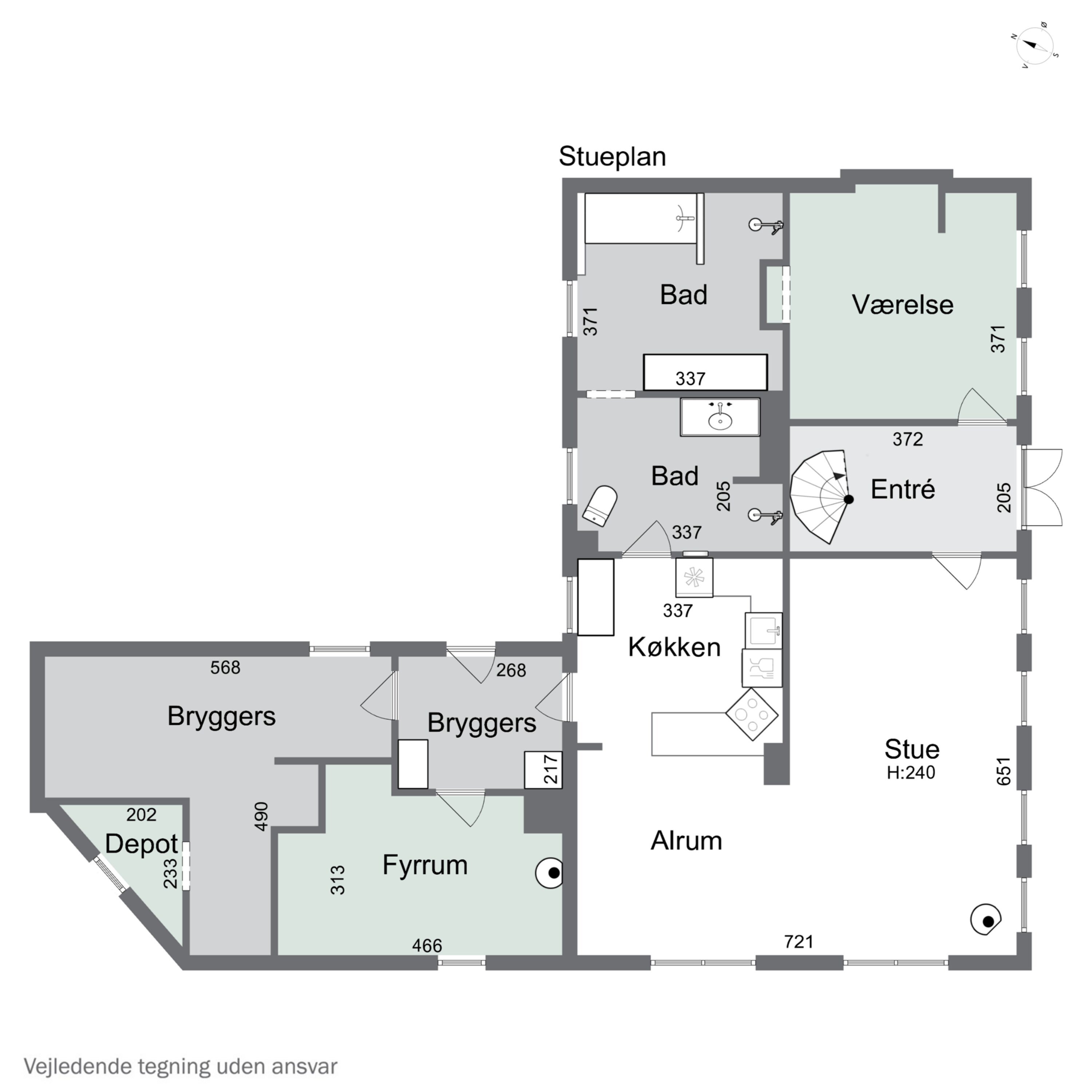 Plantegninger billede af Storegade 1, Holbøl, 6340 Kruså