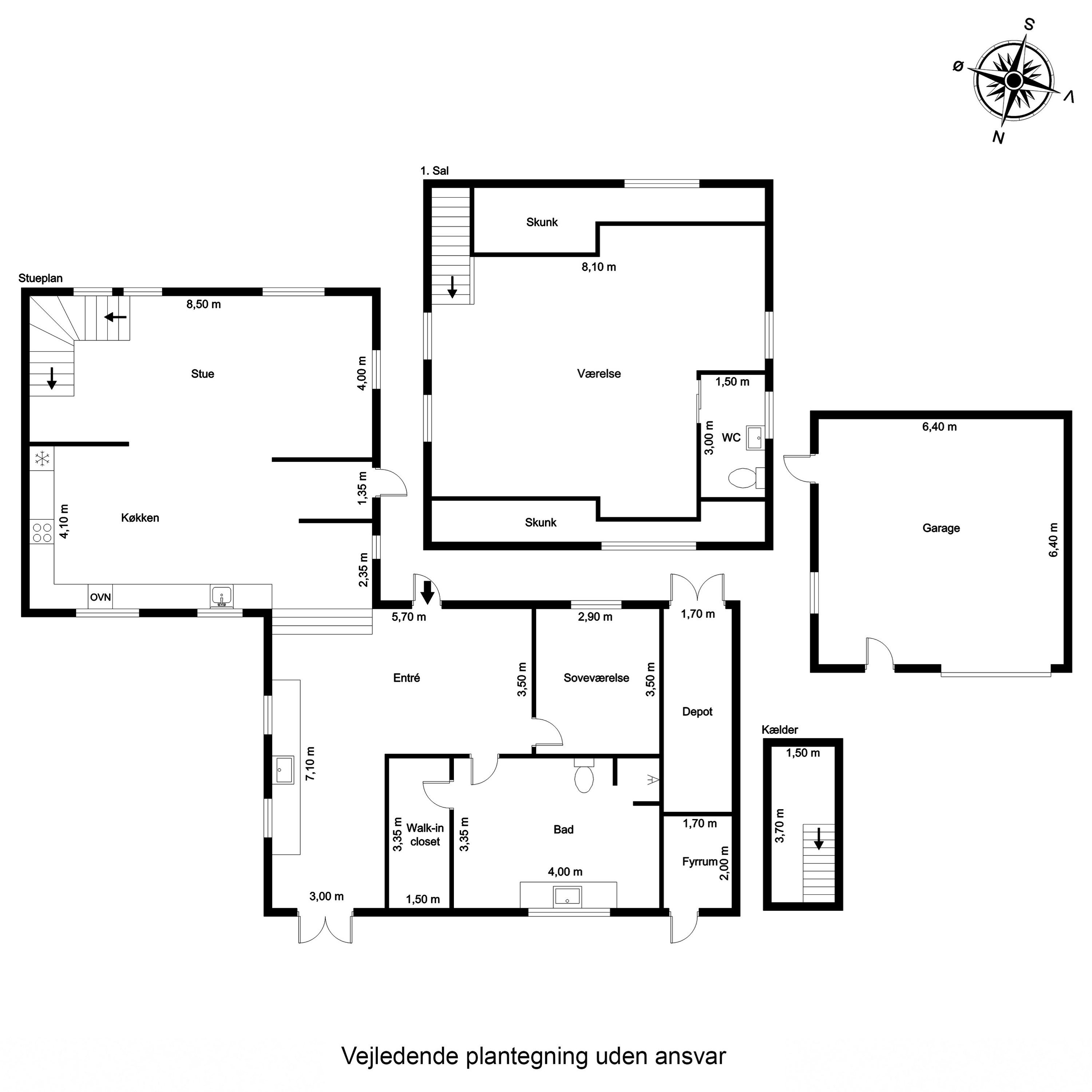 Plantegninger billede af Jernbanealle 13, Tofterup, 7200 Grindsted