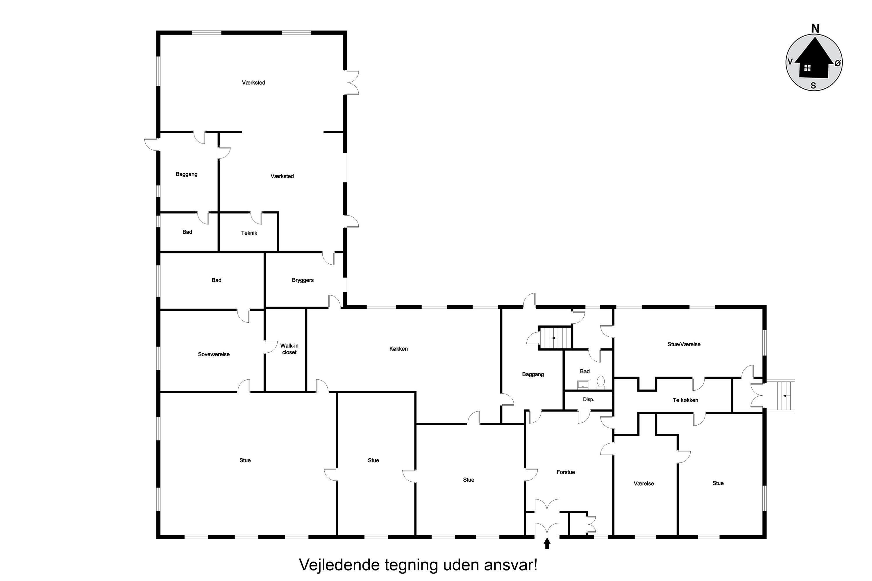 Plantegninger billede af Strandvej 2, 6280 Højer