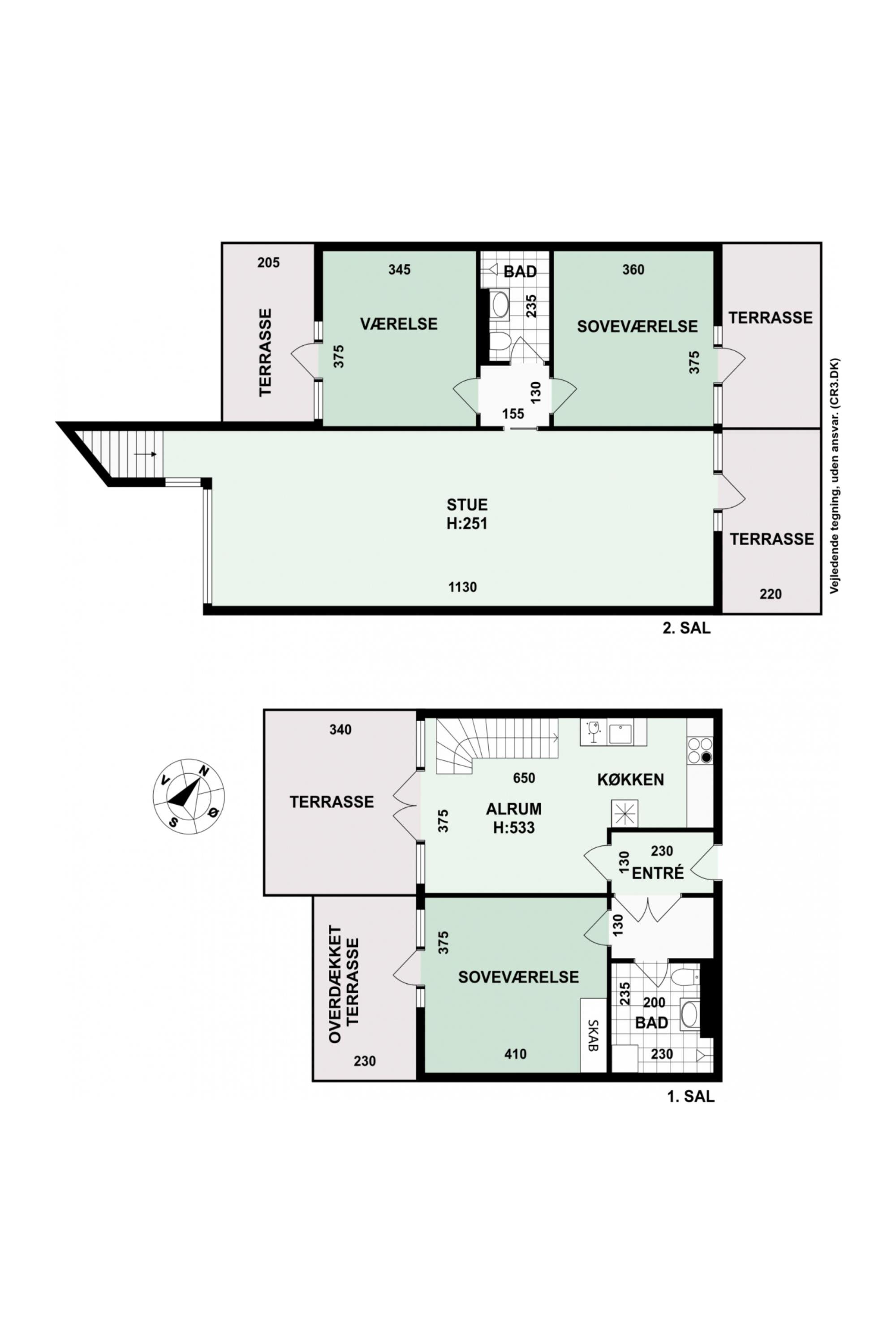 Plantegninger billede af Nordre Strandvej 2F, 1. 612., 3000 Helsingør