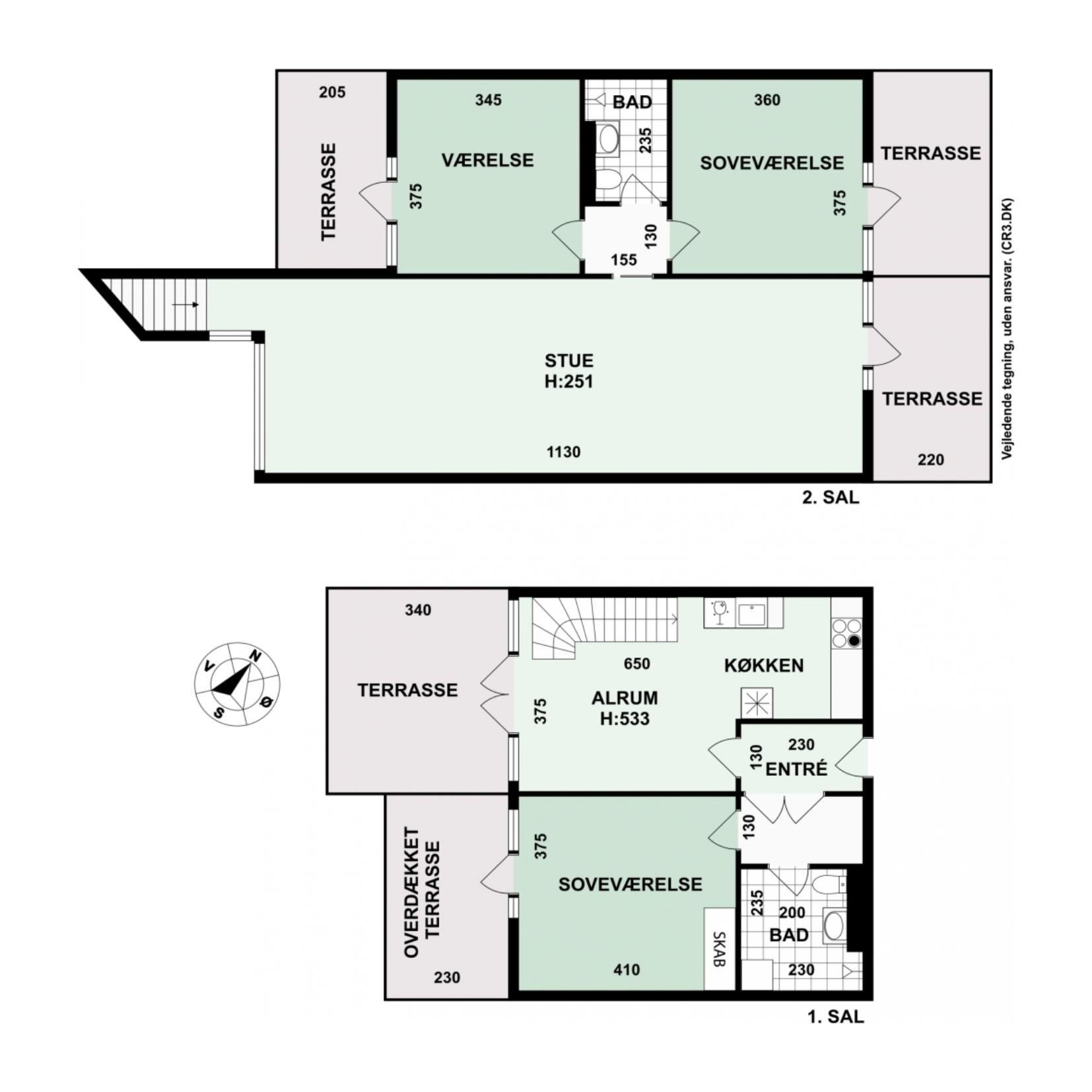 Plantegninger billede af Nordre Strandvej 2F, 1. 612., 3000 Helsingør