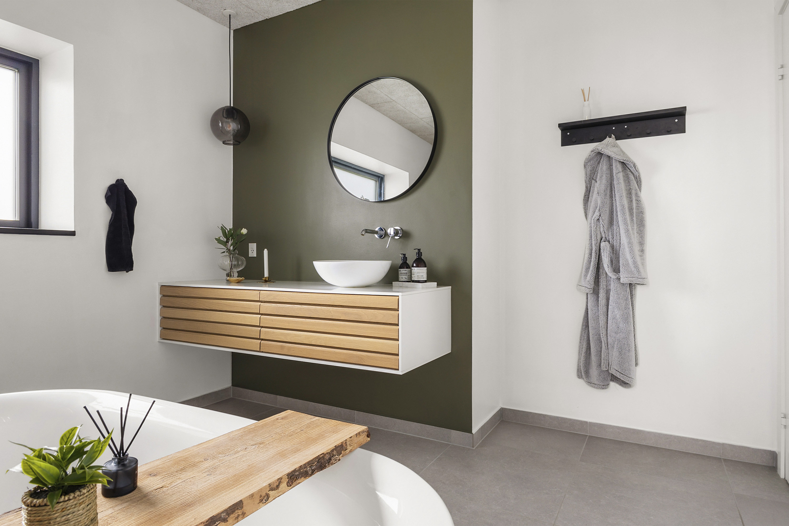 Fremhævet badeværelse billede i fuldskærmstilstand. Billede af Kongevænget 80, 6600 Vejen