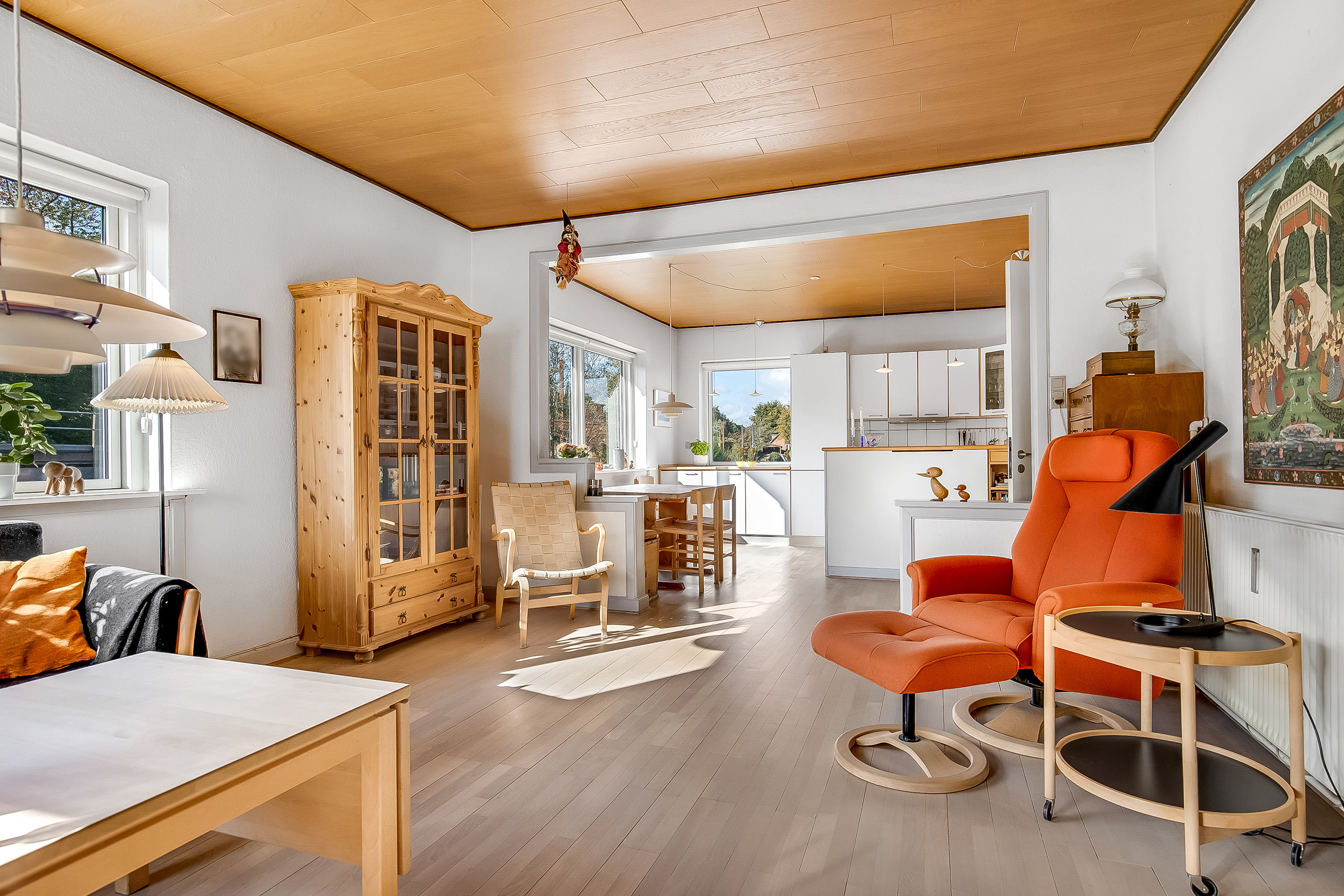 Fremhævet stue billede i fuldskærmstilstand. Billede af Mågevej 55, 1., 7100 Vejle