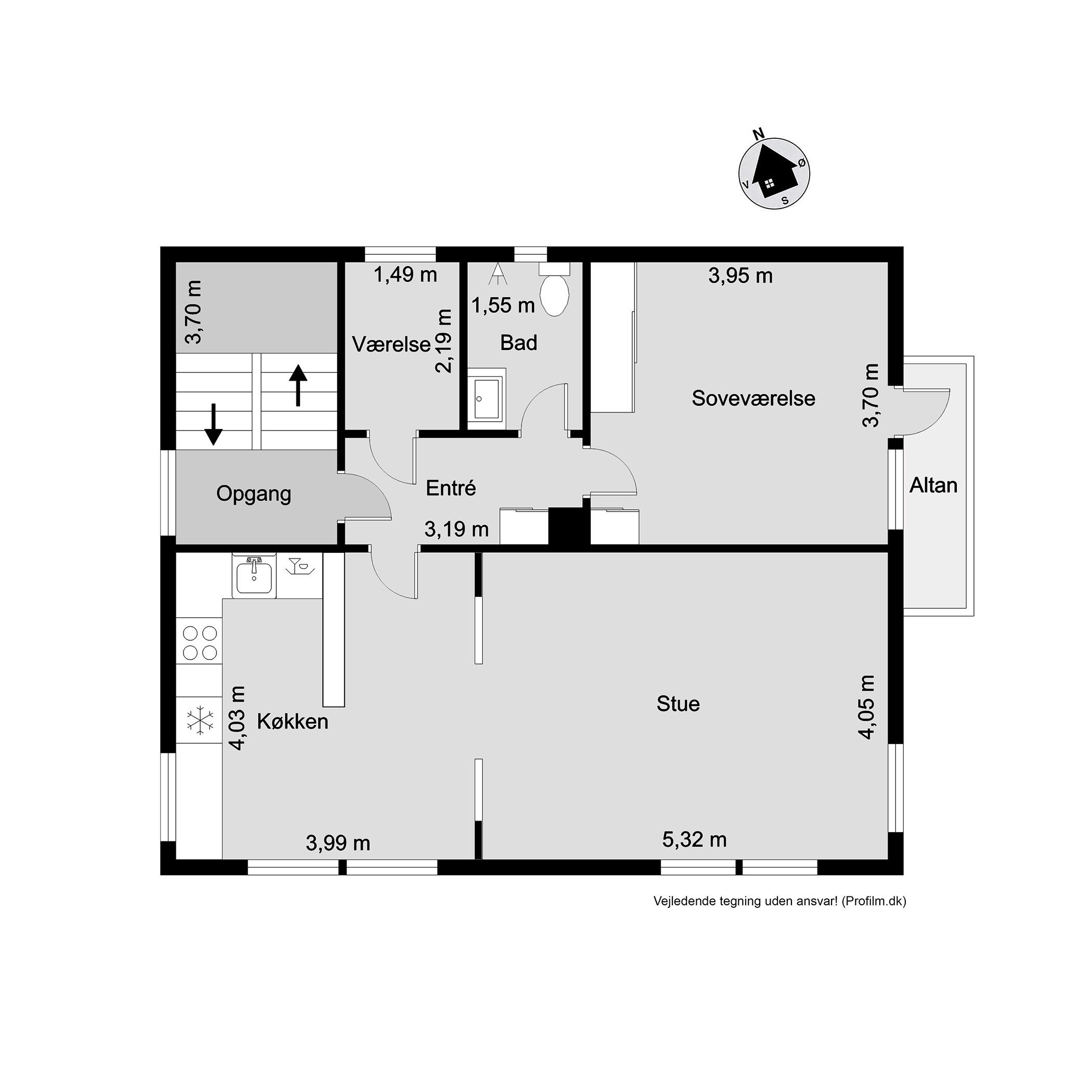 Plantegninger billede af Mågevej 55, 1., 7100 Vejle