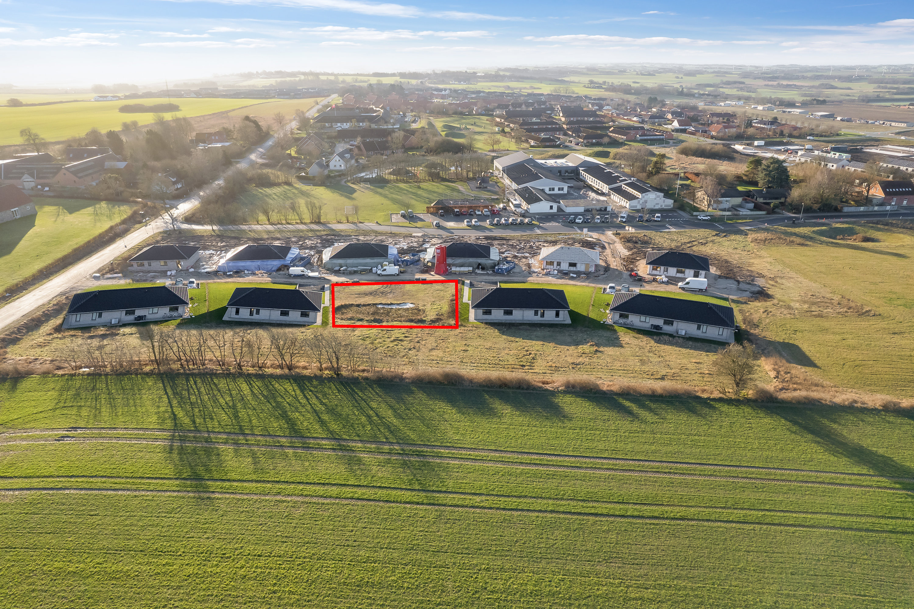 Miniaturebillede 2: luftfoto. Billede af Hashøjvænget 6, Slots Bjergby, 4200 Slagelse