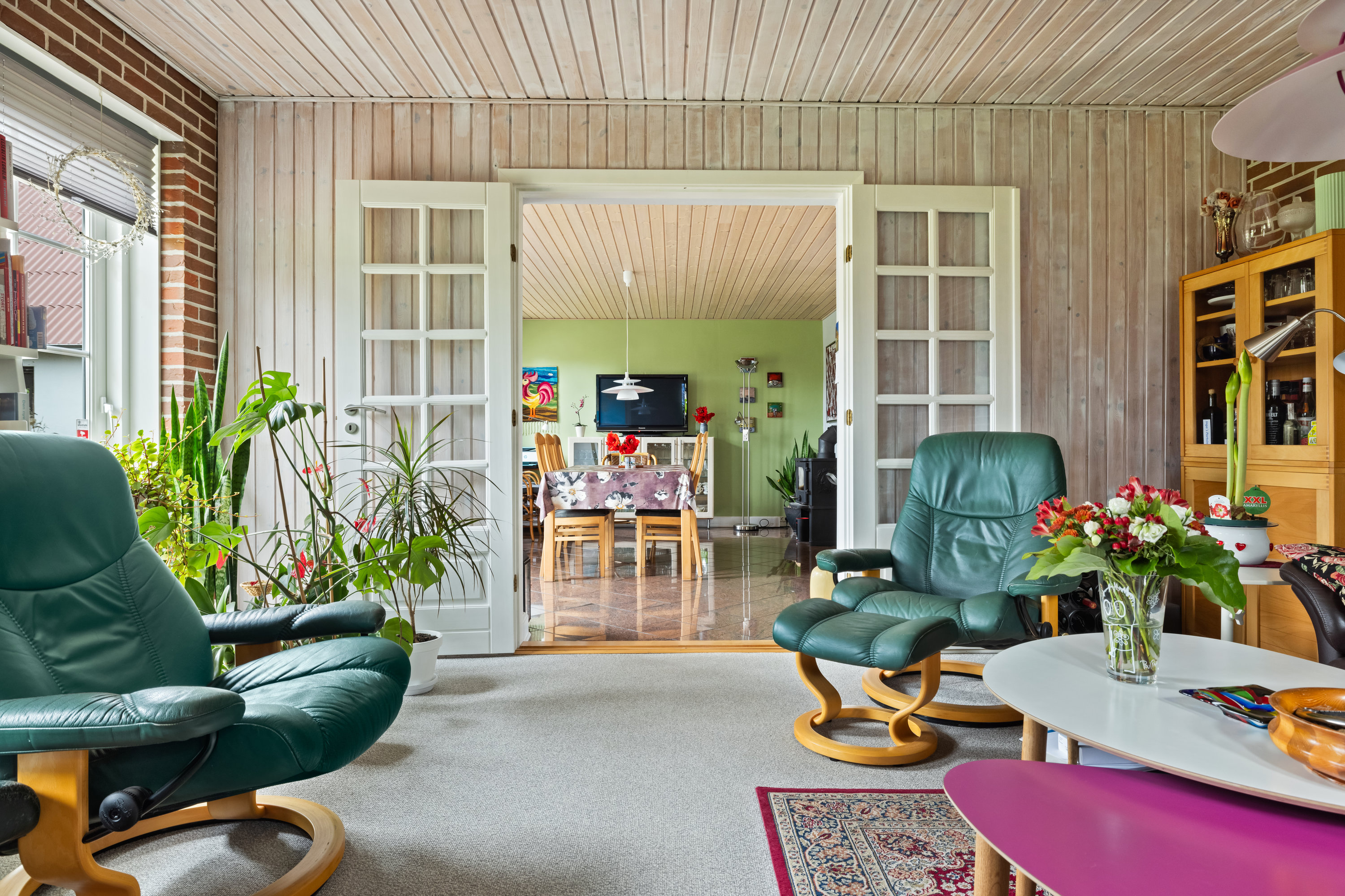 Fremhævet stue billede i fuldskærmstilstand. Billede af Husmandsvej 5, 6621 Gesten