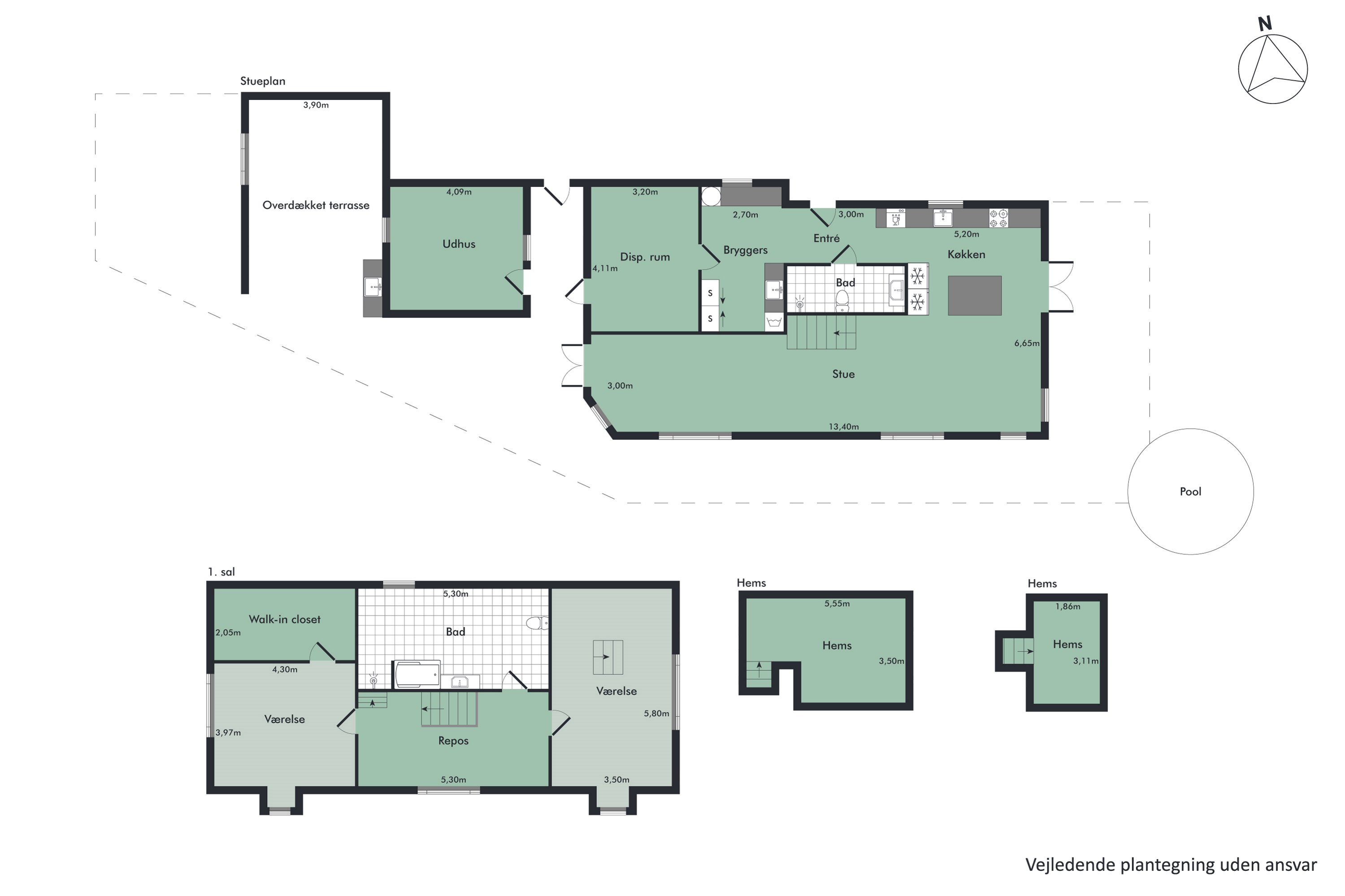 Plantegninger billede af Østerled 2, 9370 Hals