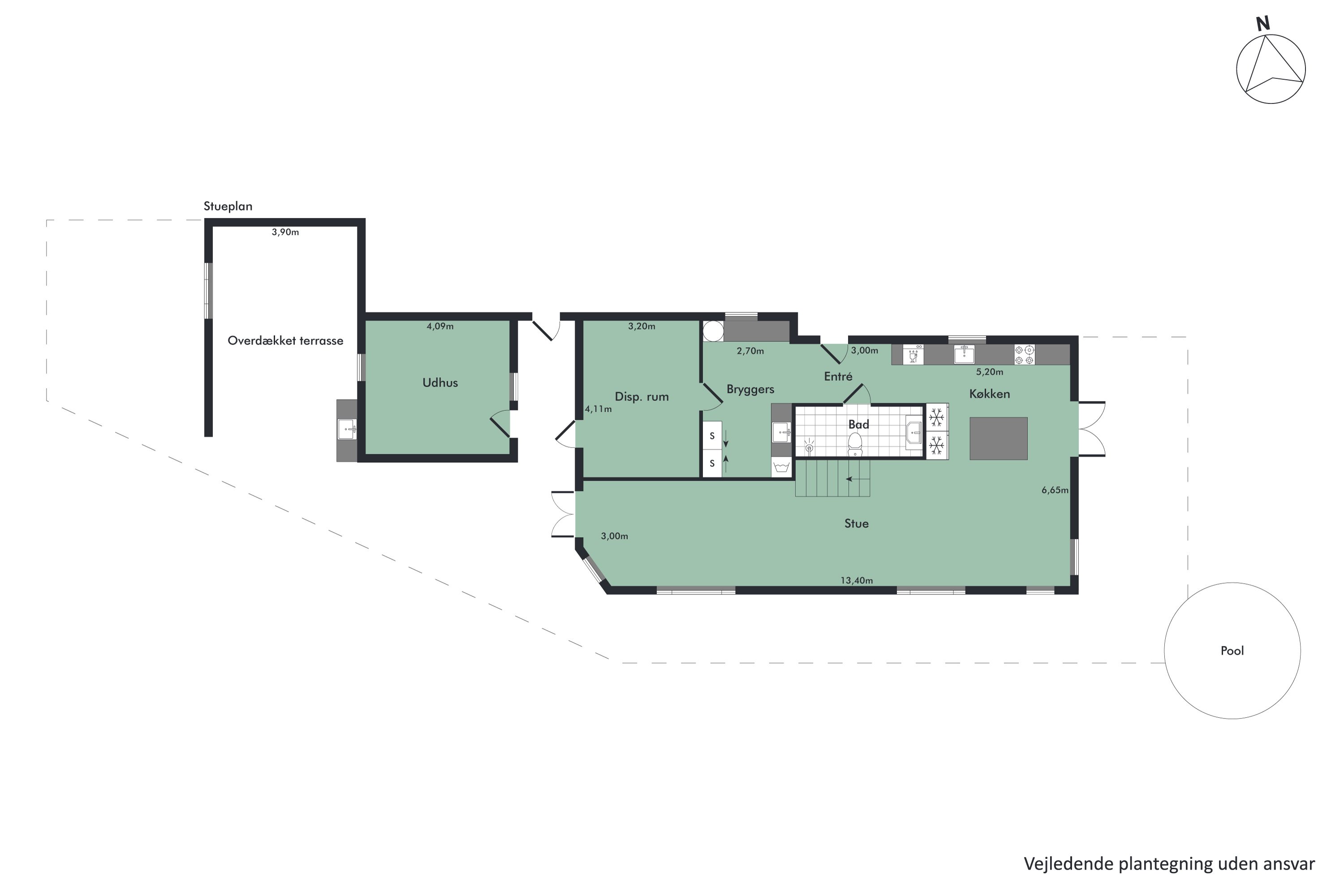Plantegninger billede af Østerled 2, 9370 Hals