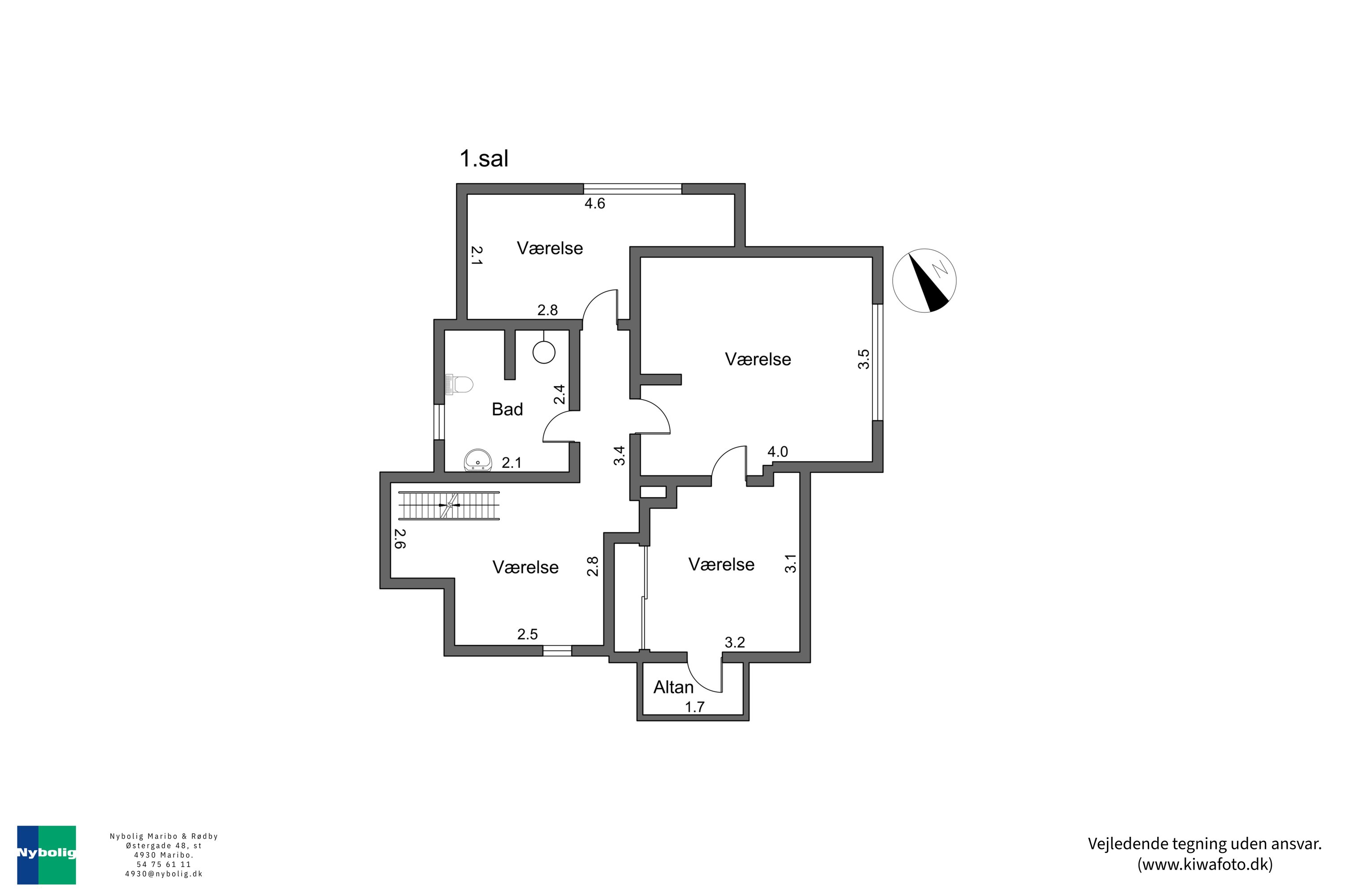 Plantegninger billede af Vestervej 45, 4960 Holeby