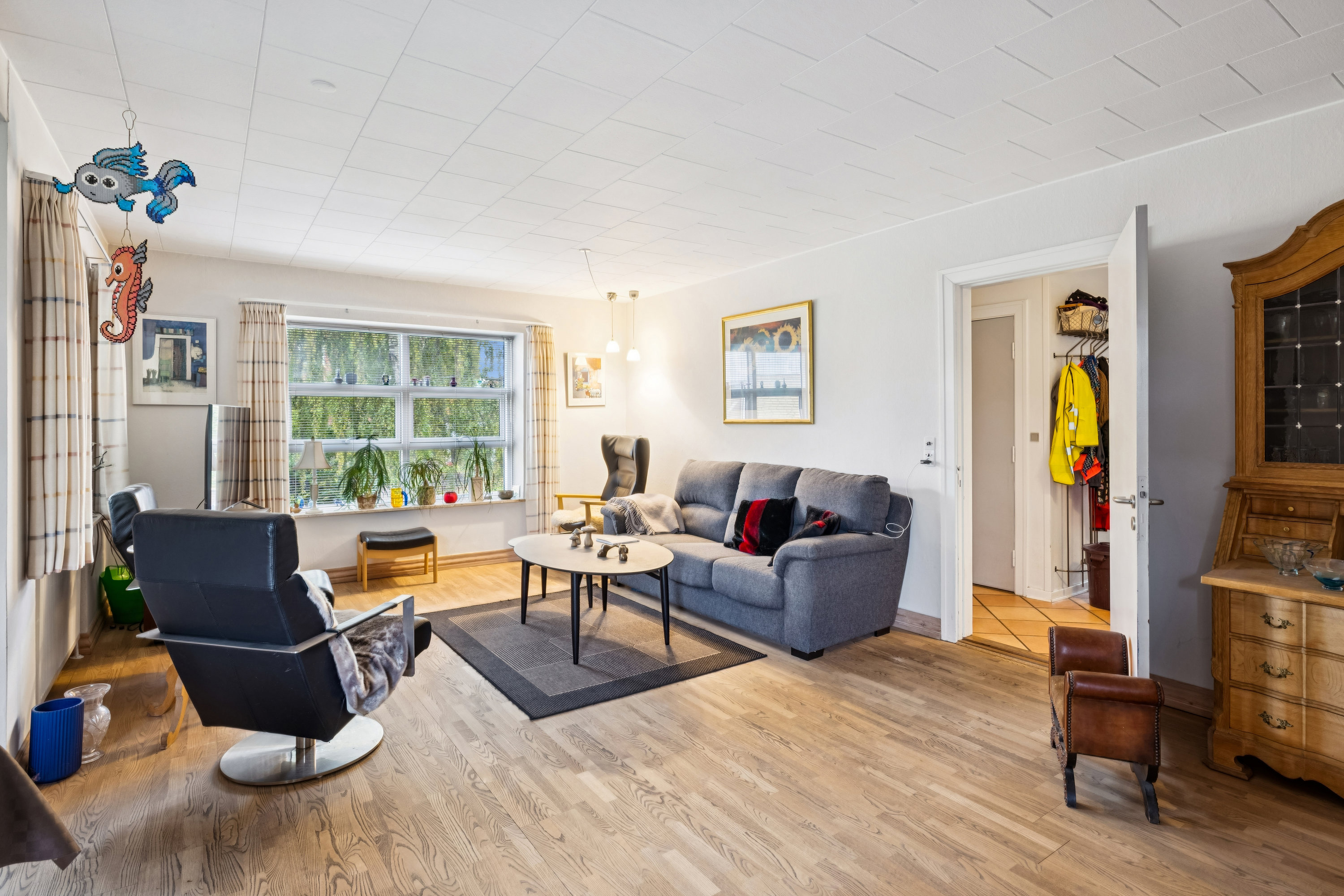 Fremhævet stue billede i fuldskærmstilstand. Billede af Nygade 7, 8550 Ryomgård