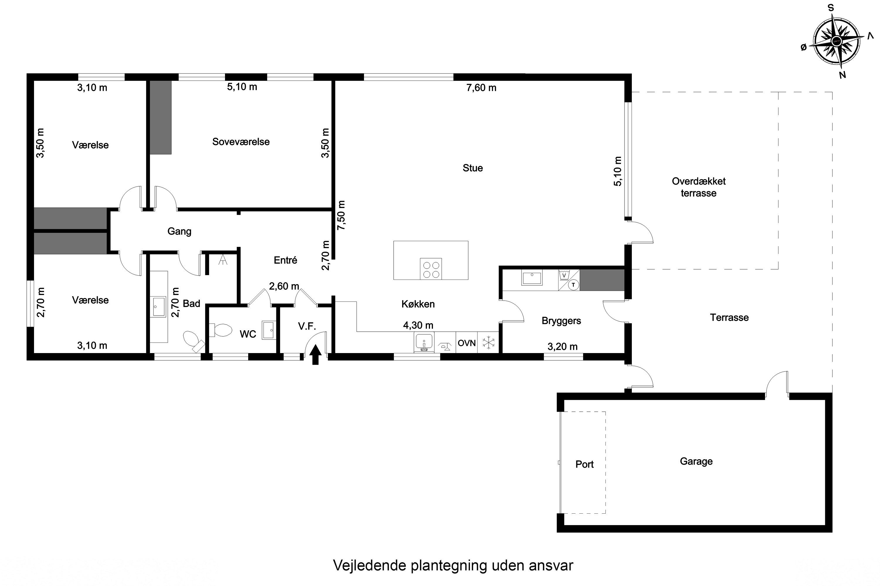 Plantegninger billede af Ryttervænget 12, Hjerting, 6710 Esbjerg V