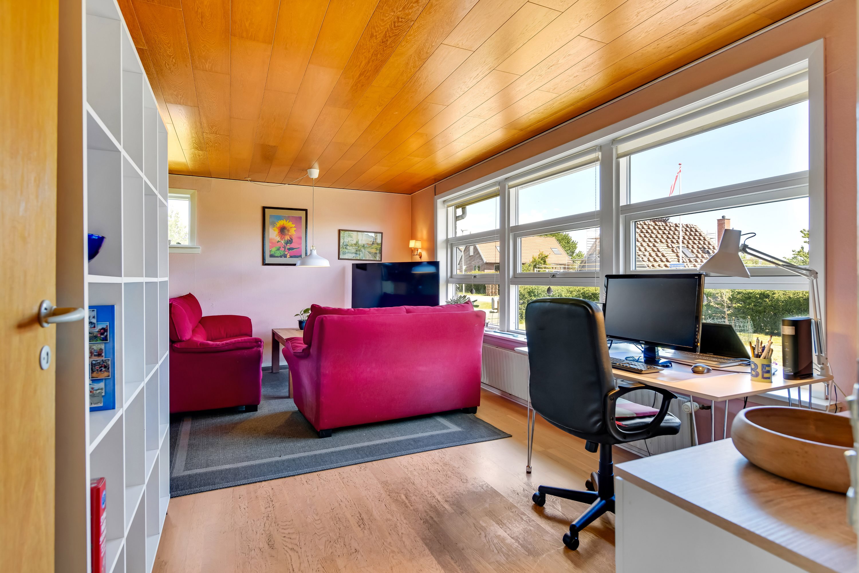 Fremhævet stue billede i fuldskærmstilstand. Billede af Kløverengen 2, Nordby, 6720 Fanø