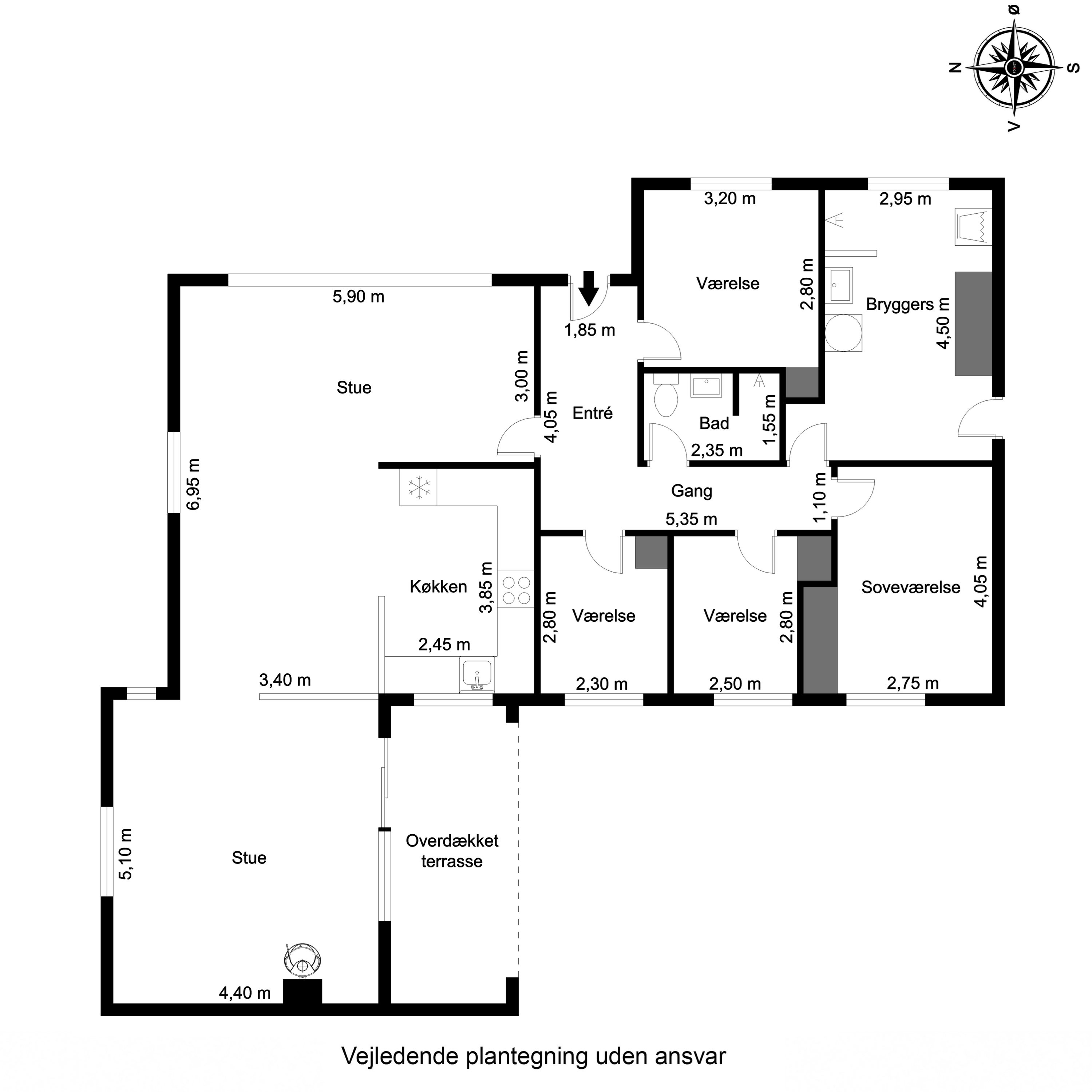 Plantegninger billede af Kløverengen 2, Nordby, 6720 Fanø