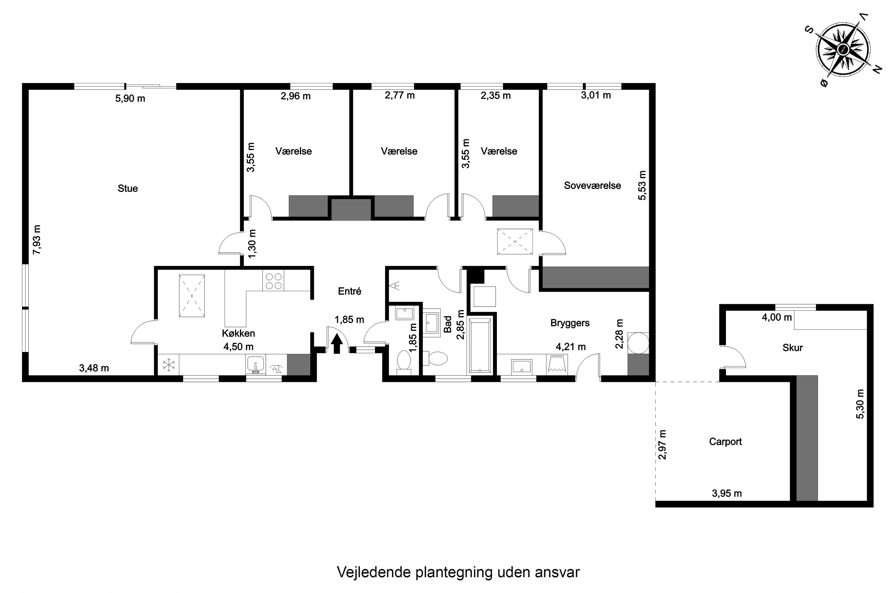Plantegninger billede af Mølleløkken 6, Gamborg, 5500 Middelfart