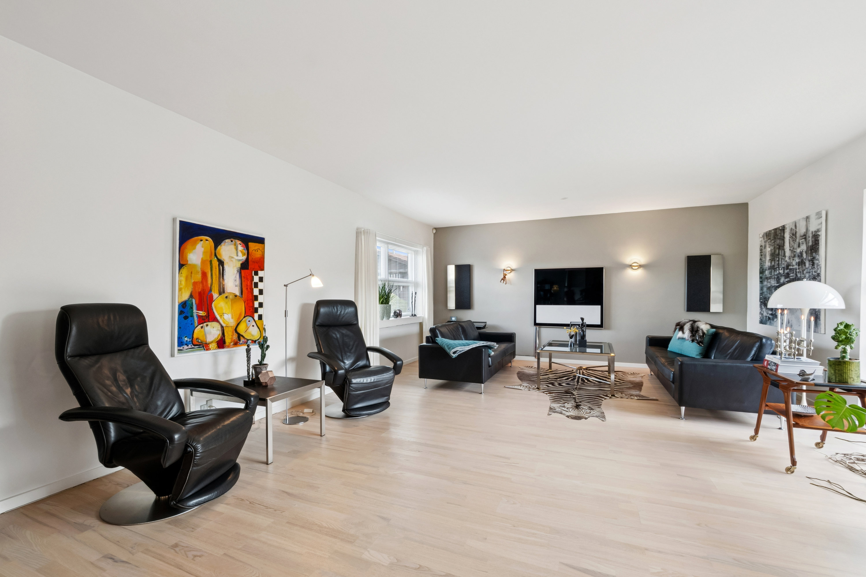 Fremhævet stue billede i fuldskærmstilstand. Billede af Grønningen 2, 7800 Skive