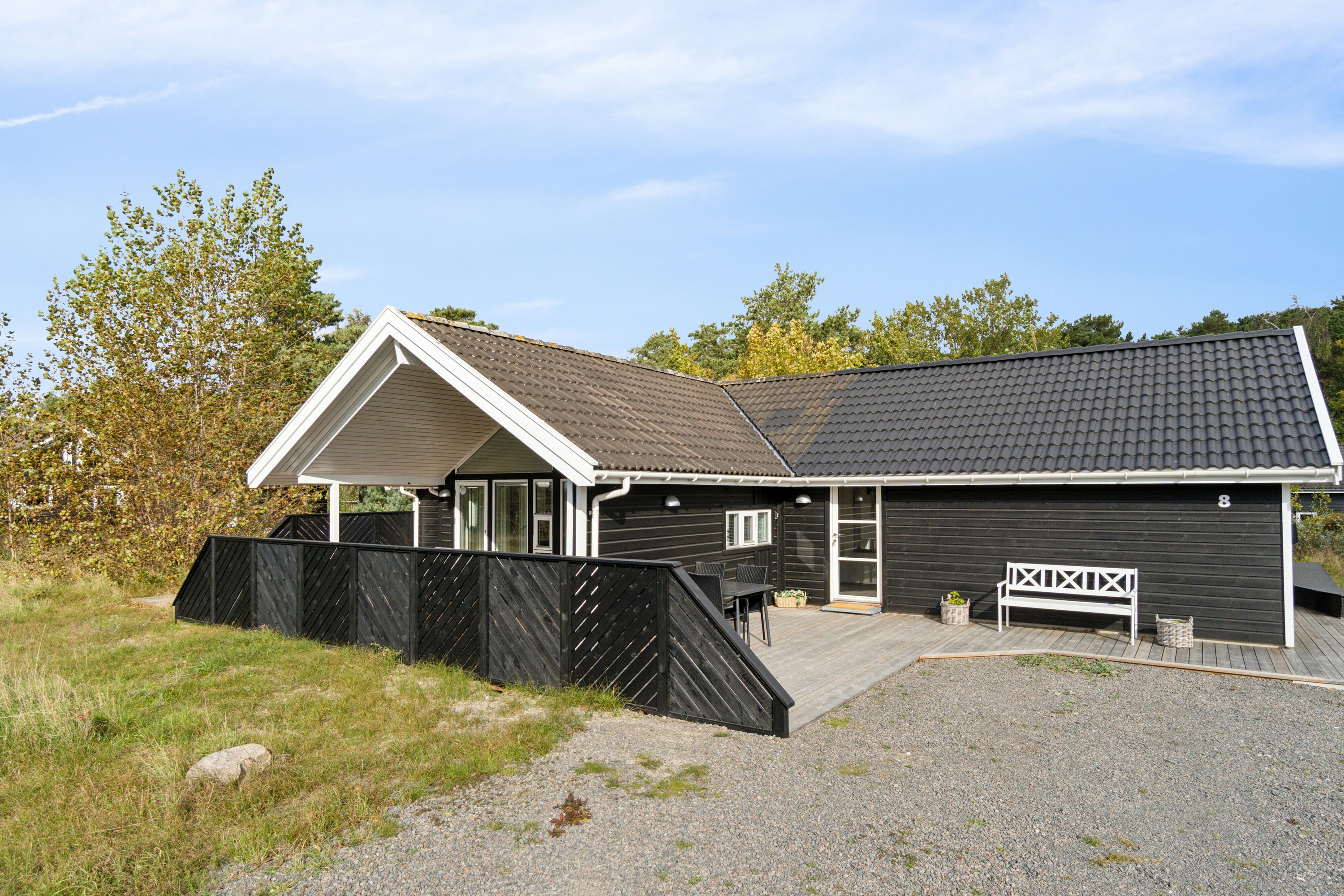 Fremhævet set fra vejen billede i fuldskærmstilstand. Billede af Holsteroddevej 8, Sømarken, 3720 Aakirkeby