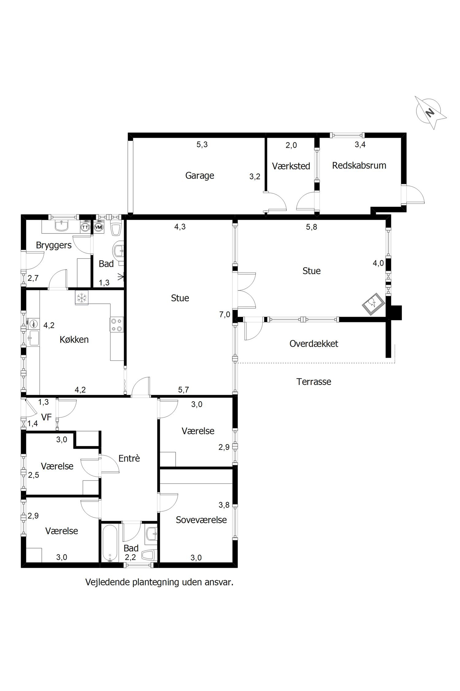 Plantegninger billede af Hans Tausensvej 5, 6800 Varde