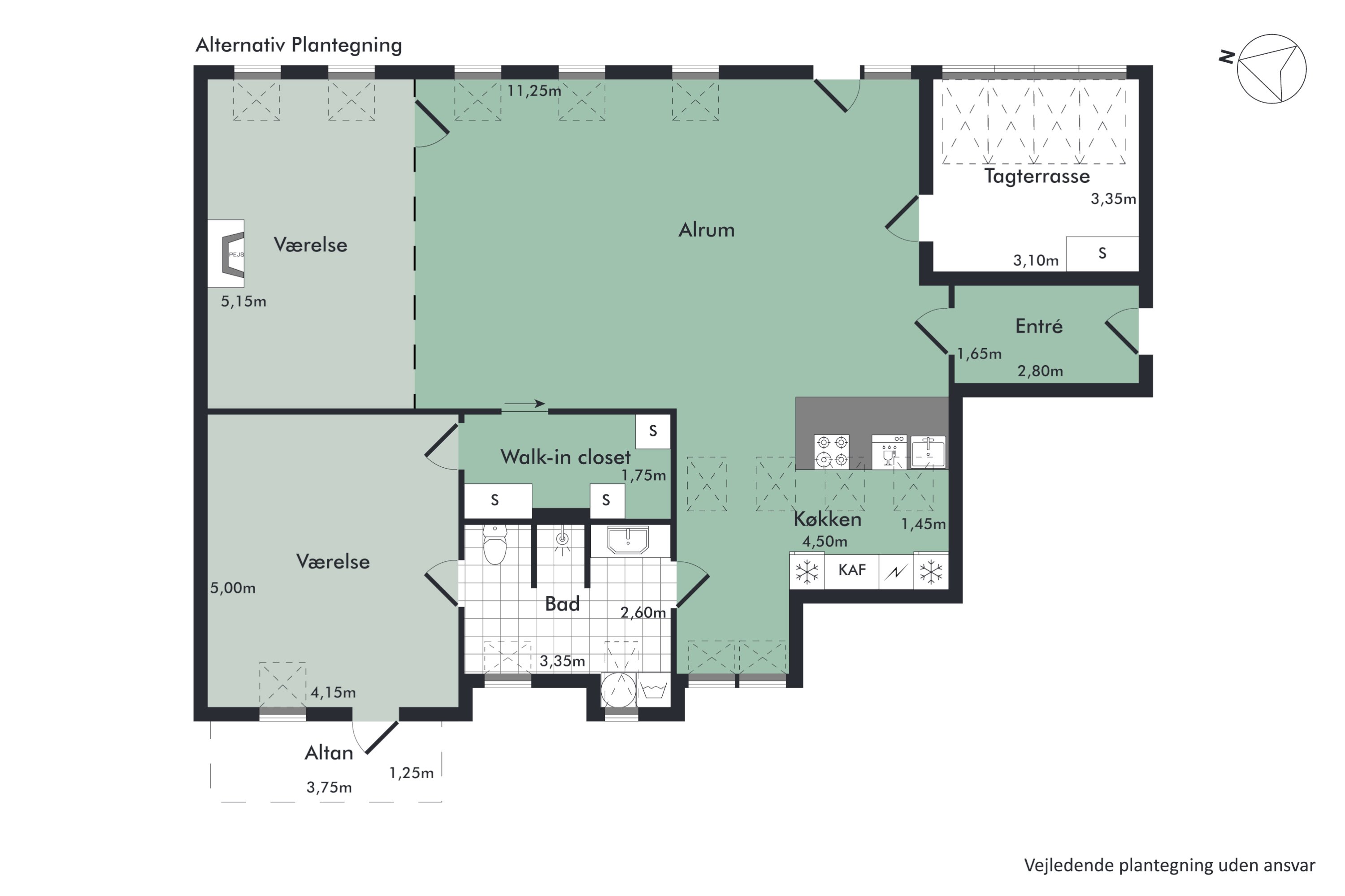 Plantegninger billede af Kattesundet 21, 3. th., 9000 Aalborg
