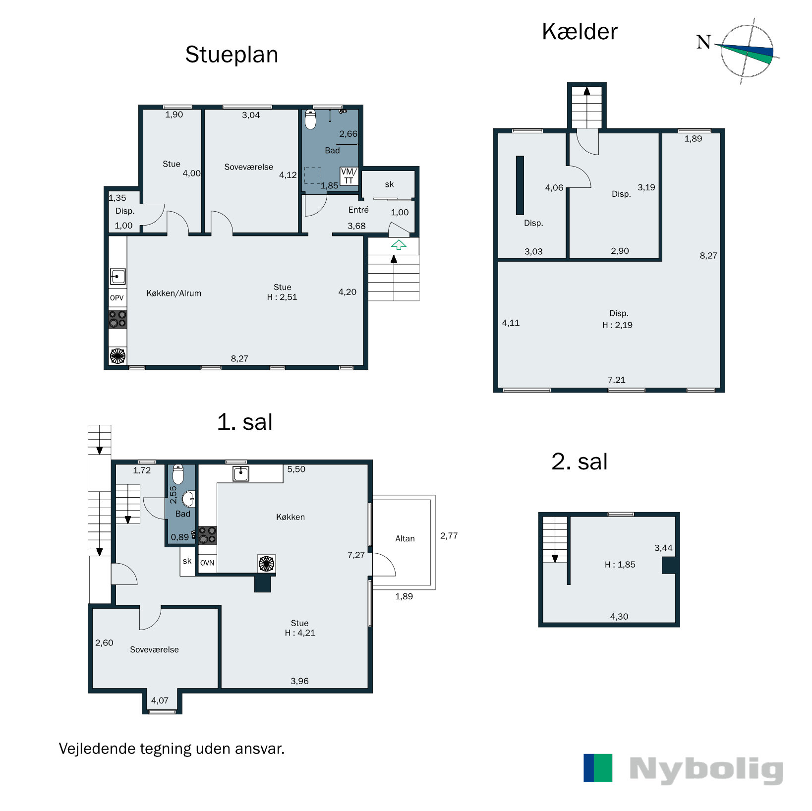 Plantegninger billede af Nørrebrogade 64, 8700 Horsens