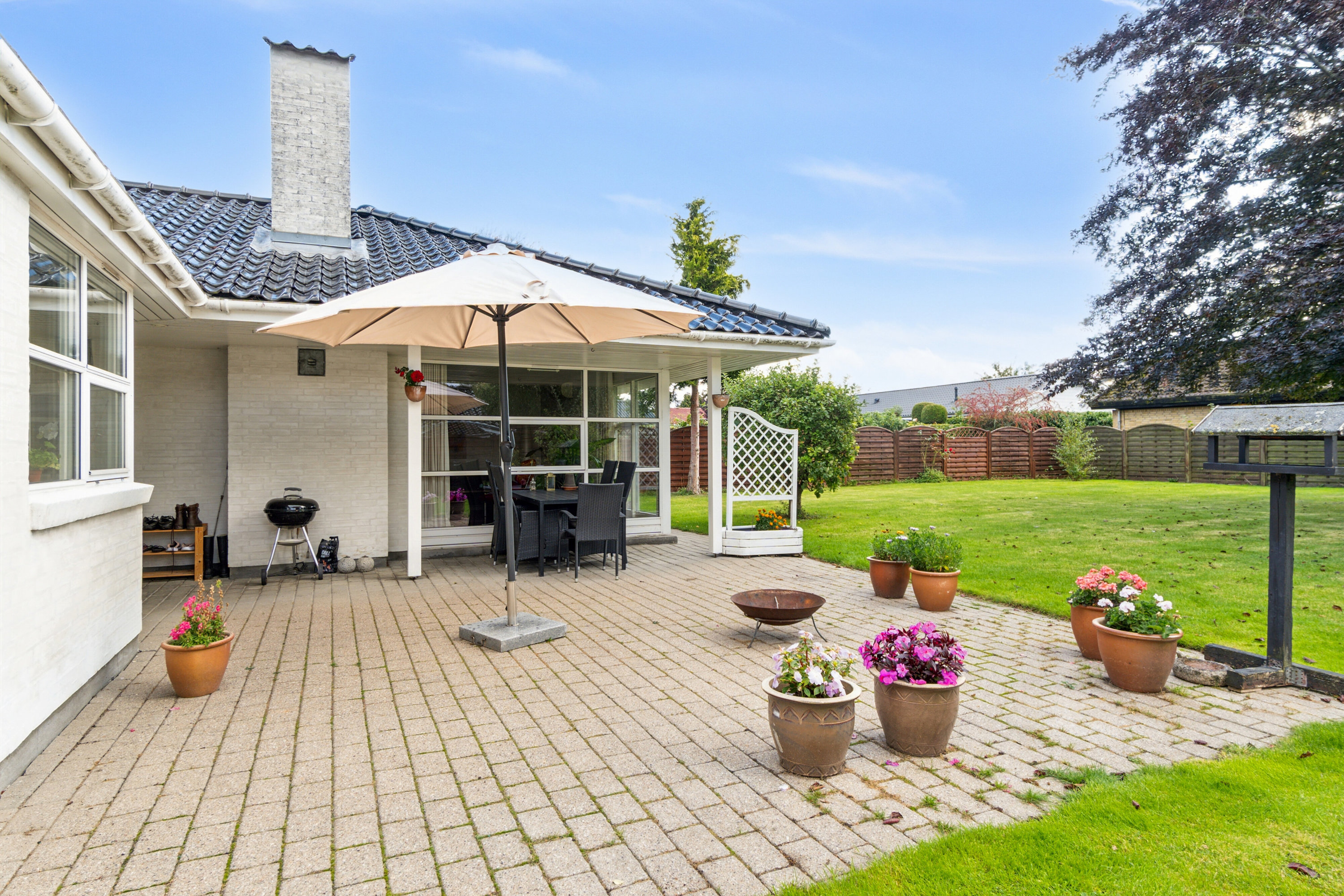 Fremhævet set fra haven billede i fuldskærmstilstand. Billede af Bjergbakkevej 168, 2600 Glostrup