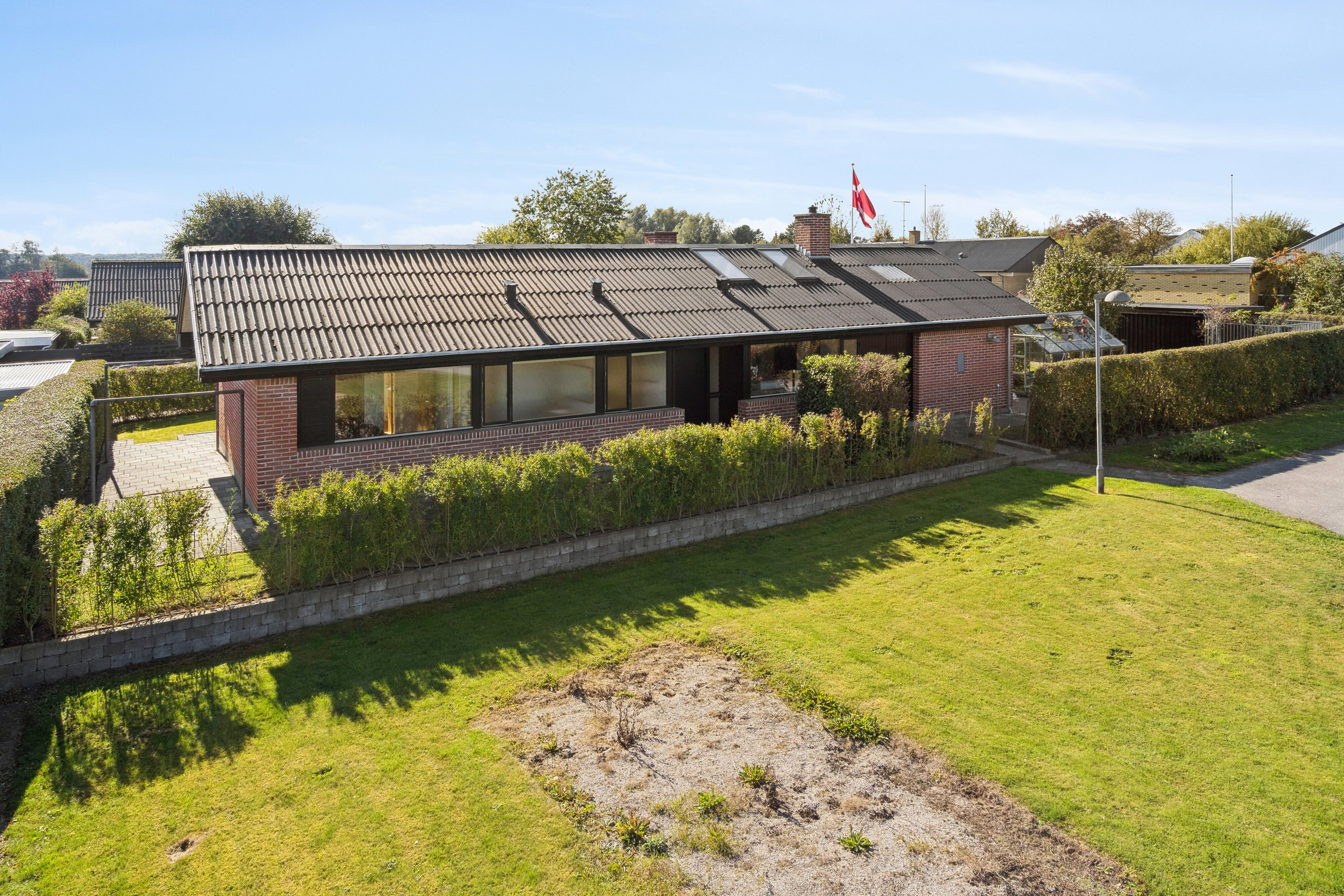 Fremhævet luftfoto billede i fuldskærmstilstand. Billede af Gøgevej 19, 4130 Viby Sjælland