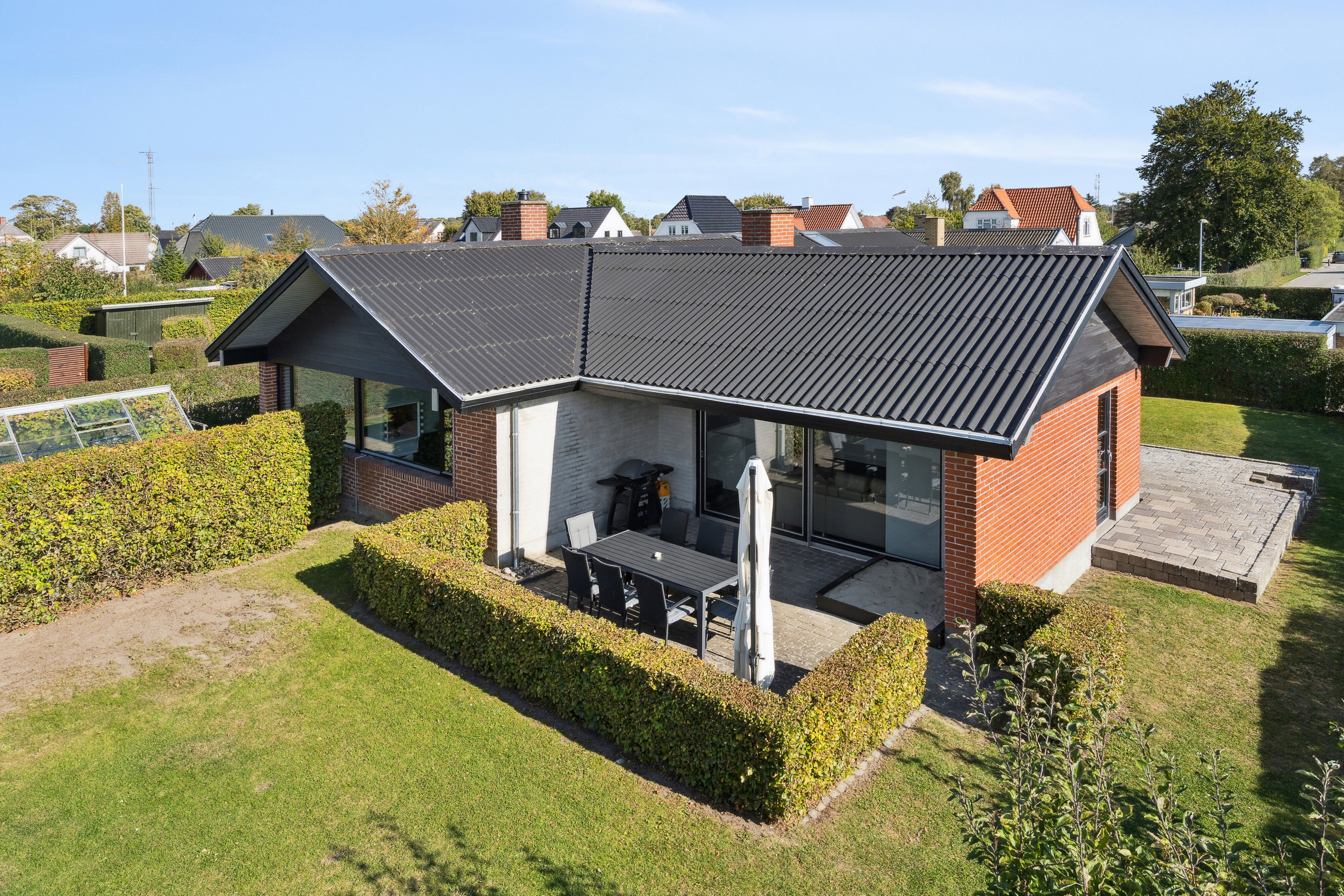 Fremhævet luftfoto billede i fuldskærmstilstand. Billede af Gøgevej 19, 4130 Viby Sjælland