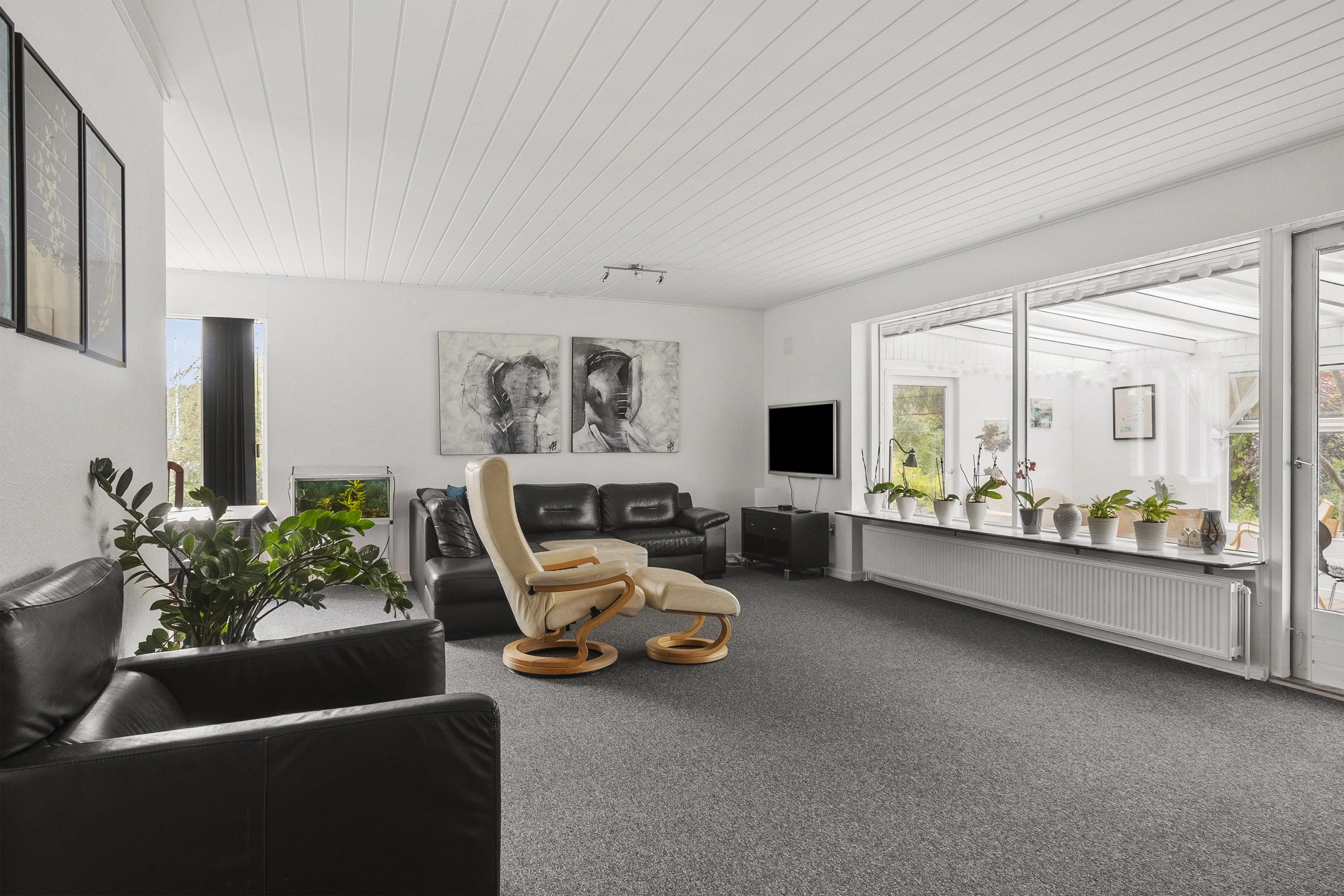 Fremhævet stue billede i fuldskærmstilstand. Billede af Pilevej 5, 6600 Vejen