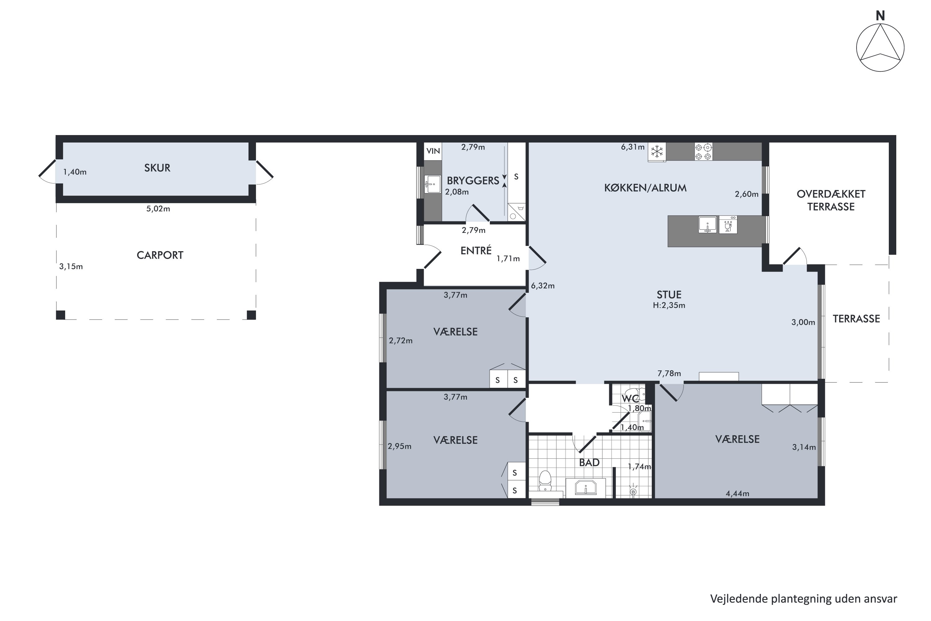 Plantegninger billede af Skovmærkebakken 25, 8930 Randers NØ