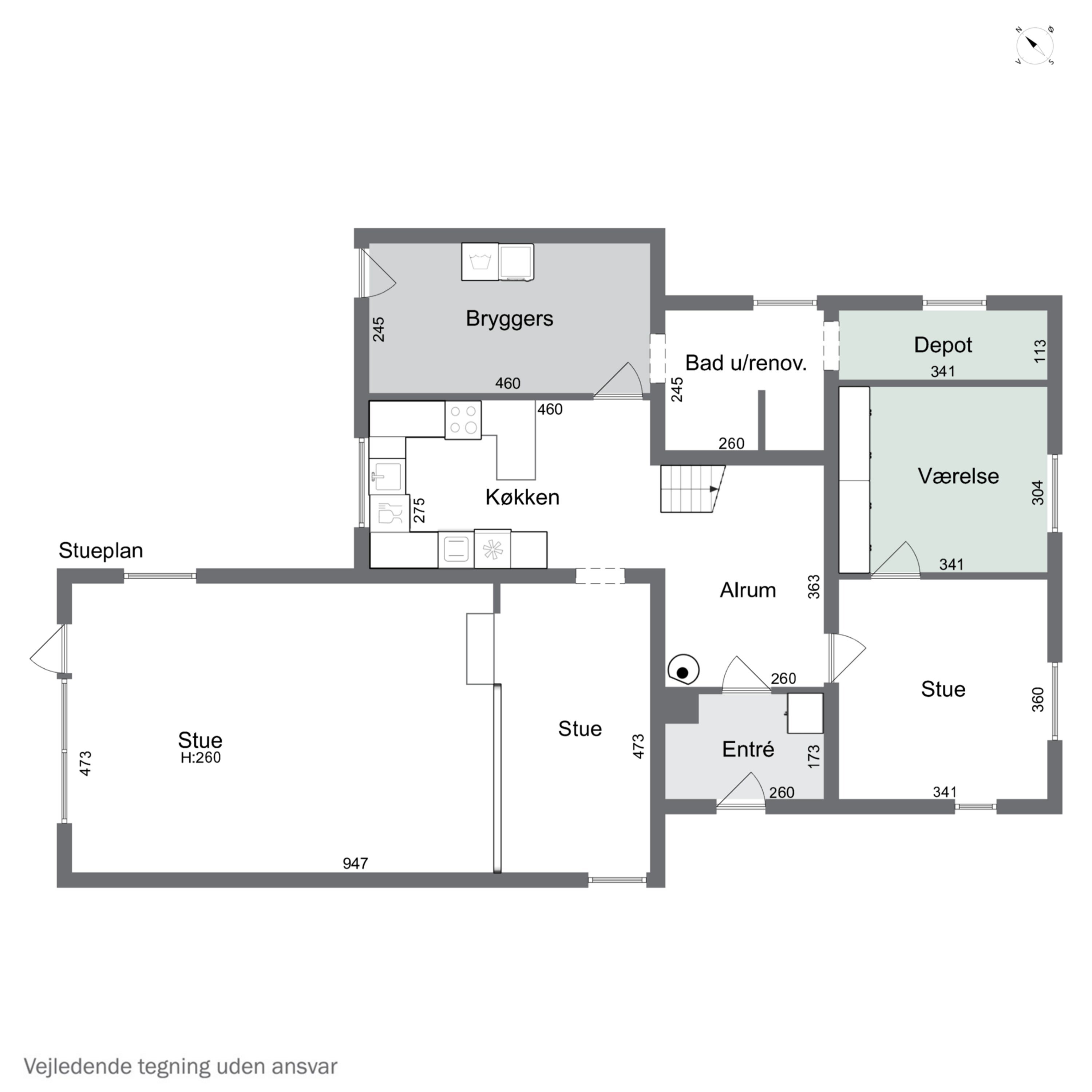 Plantegninger billede af Tømmerbyvej 174, 7742 Vesløs