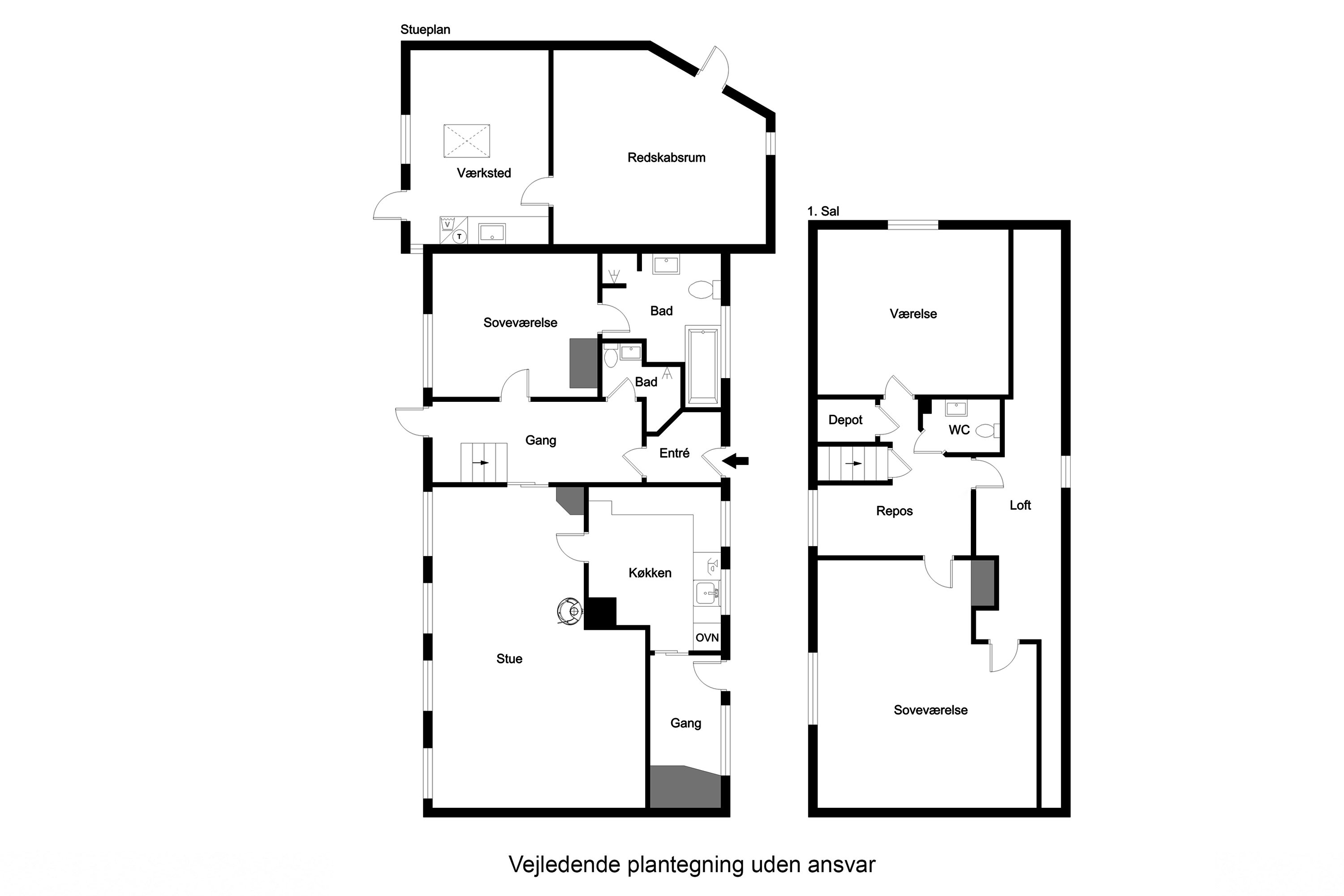 Plantegninger billede af Mellemgaden 27, Nordby, 6720 Fanø