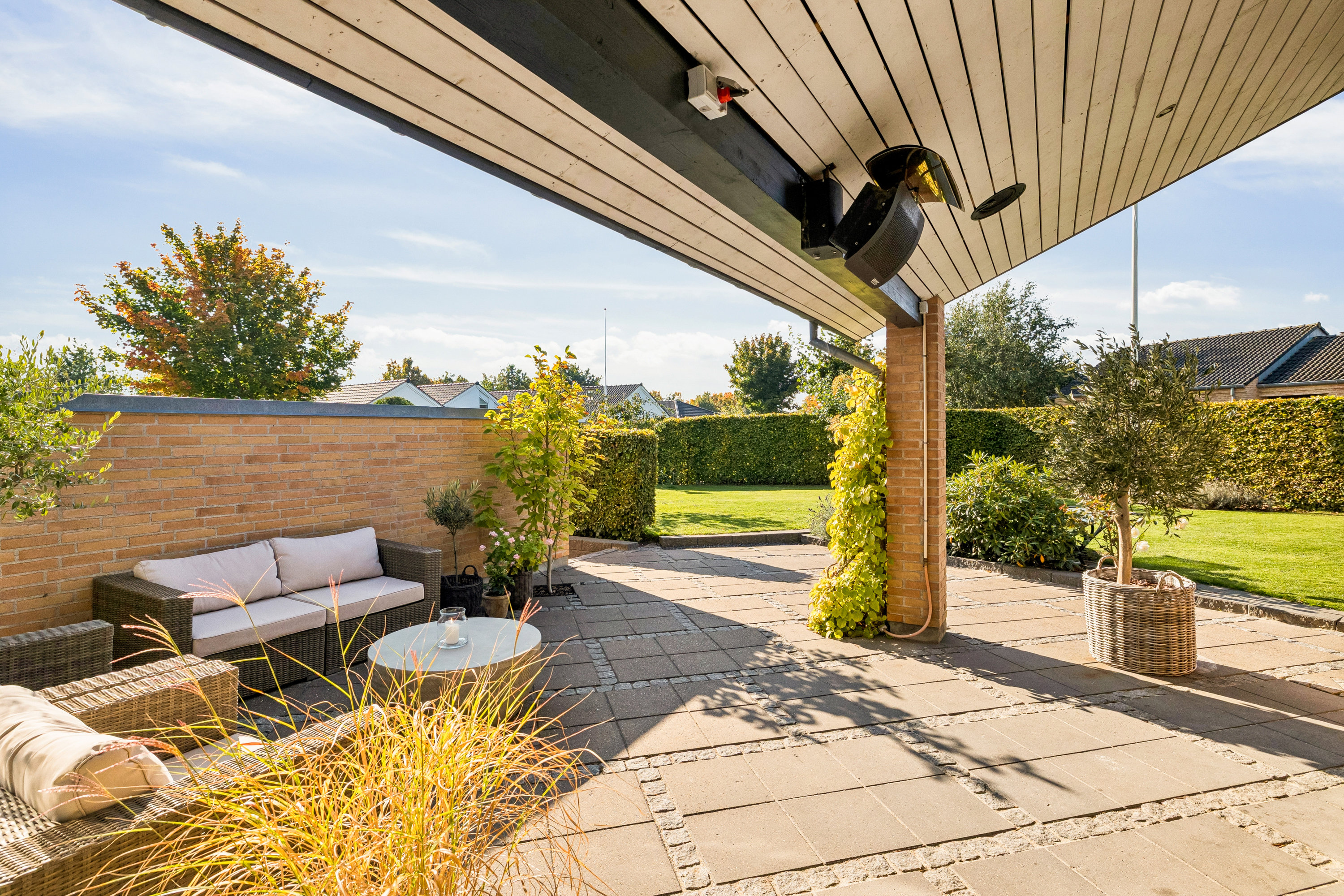 Fremhævet terrasse billede i fuldskærmstilstand. Billede af Bævervej 18, 8660 Skanderborg