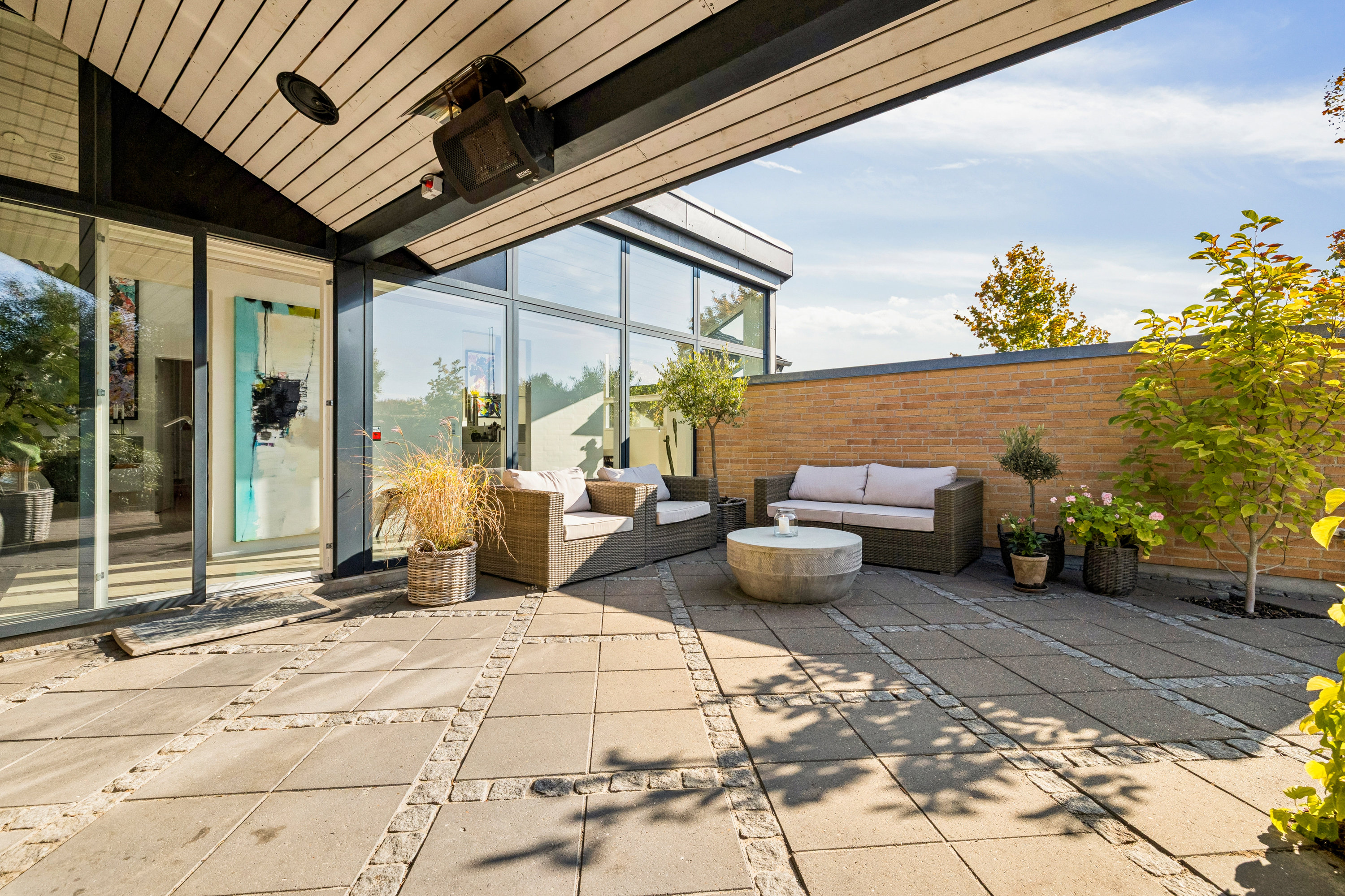 Fremhævet terrasse billede i fuldskærmstilstand. Billede af Bævervej 18, 8660 Skanderborg