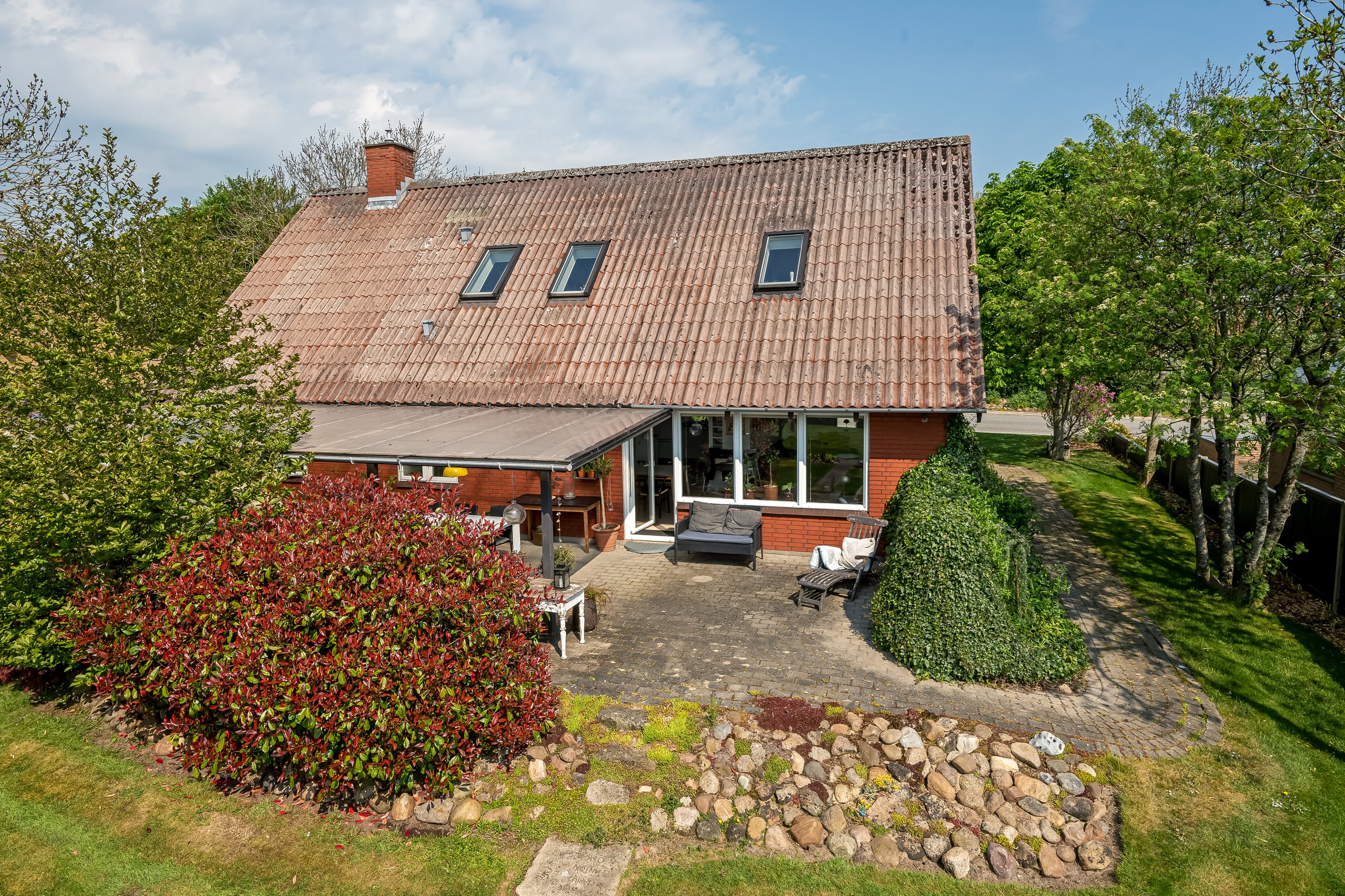 Fremhævet terrasse billede i fuldskærmstilstand. Billede af Åglimt 6, Rækker Mølle, 6900 Skjern