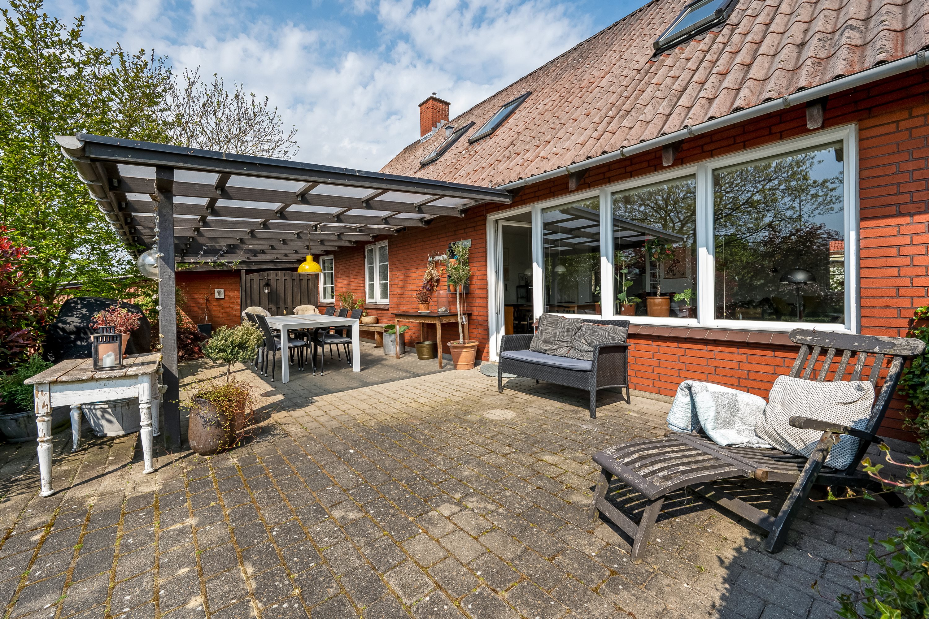 Fremhævet terrasse billede i fuldskærmstilstand. Billede af Åglimt 6, Rækker Mølle, 6900 Skjern