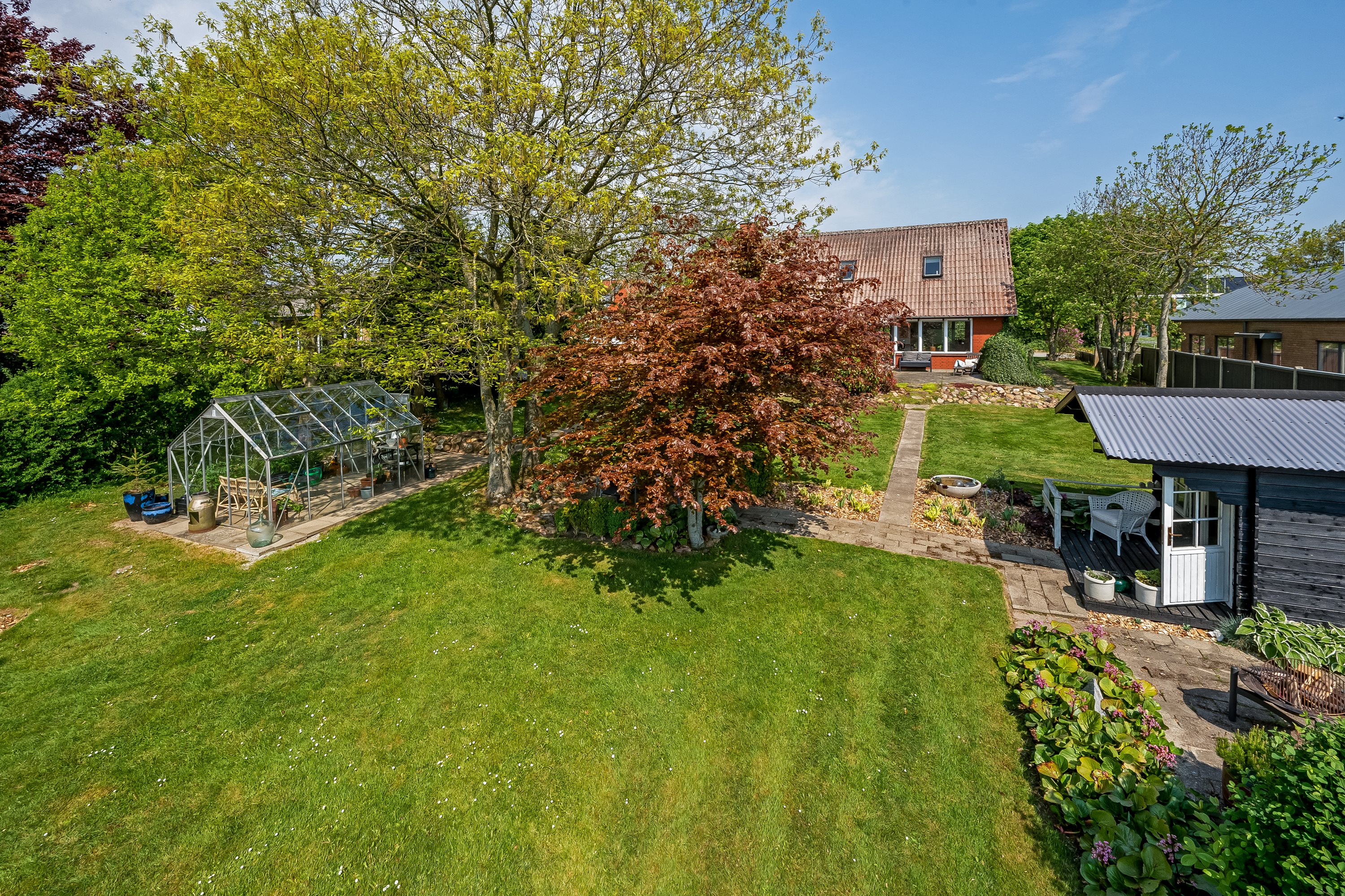 Fremhævet have billede i fuldskærmstilstand. Billede af Åglimt 6, Rækker Mølle, 6900 Skjern