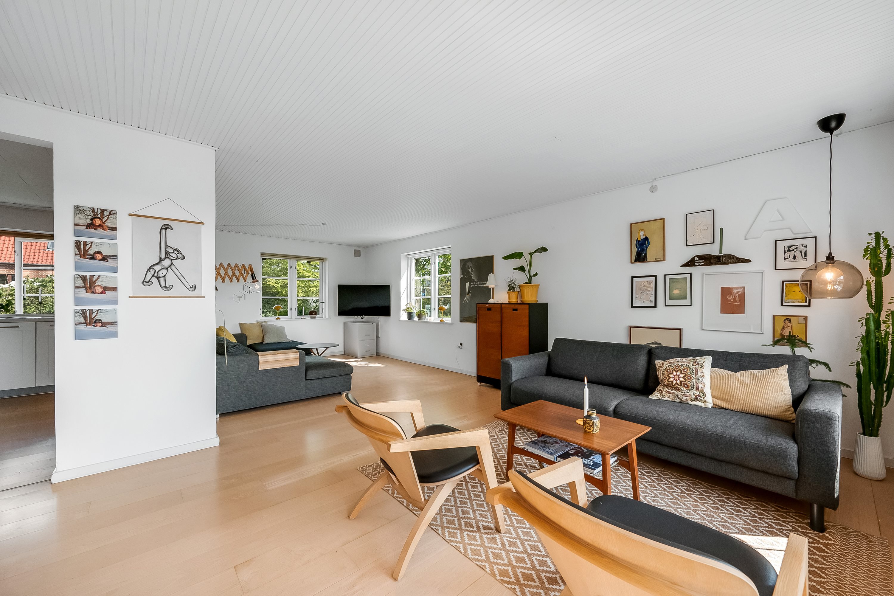 Fremhævet stue billede i fuldskærmstilstand. Billede af Åglimt 6, Rækker Mølle, 6900 Skjern