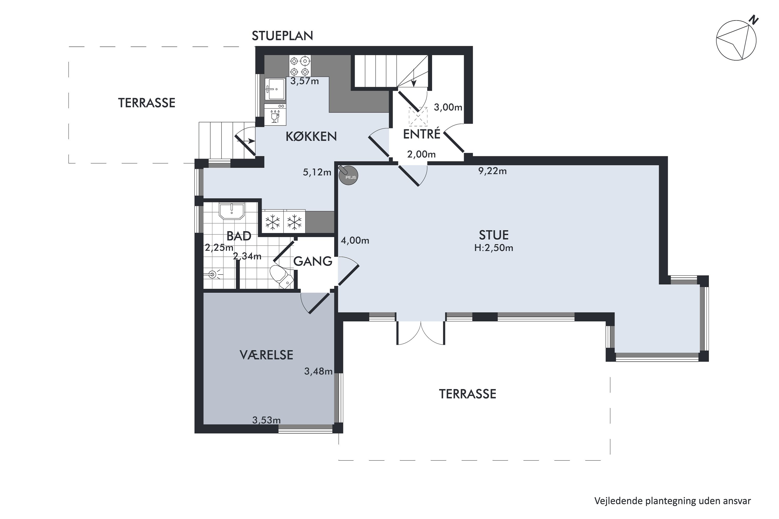 Plantegninger billede af Højvænget 1, 3000 Helsingør
