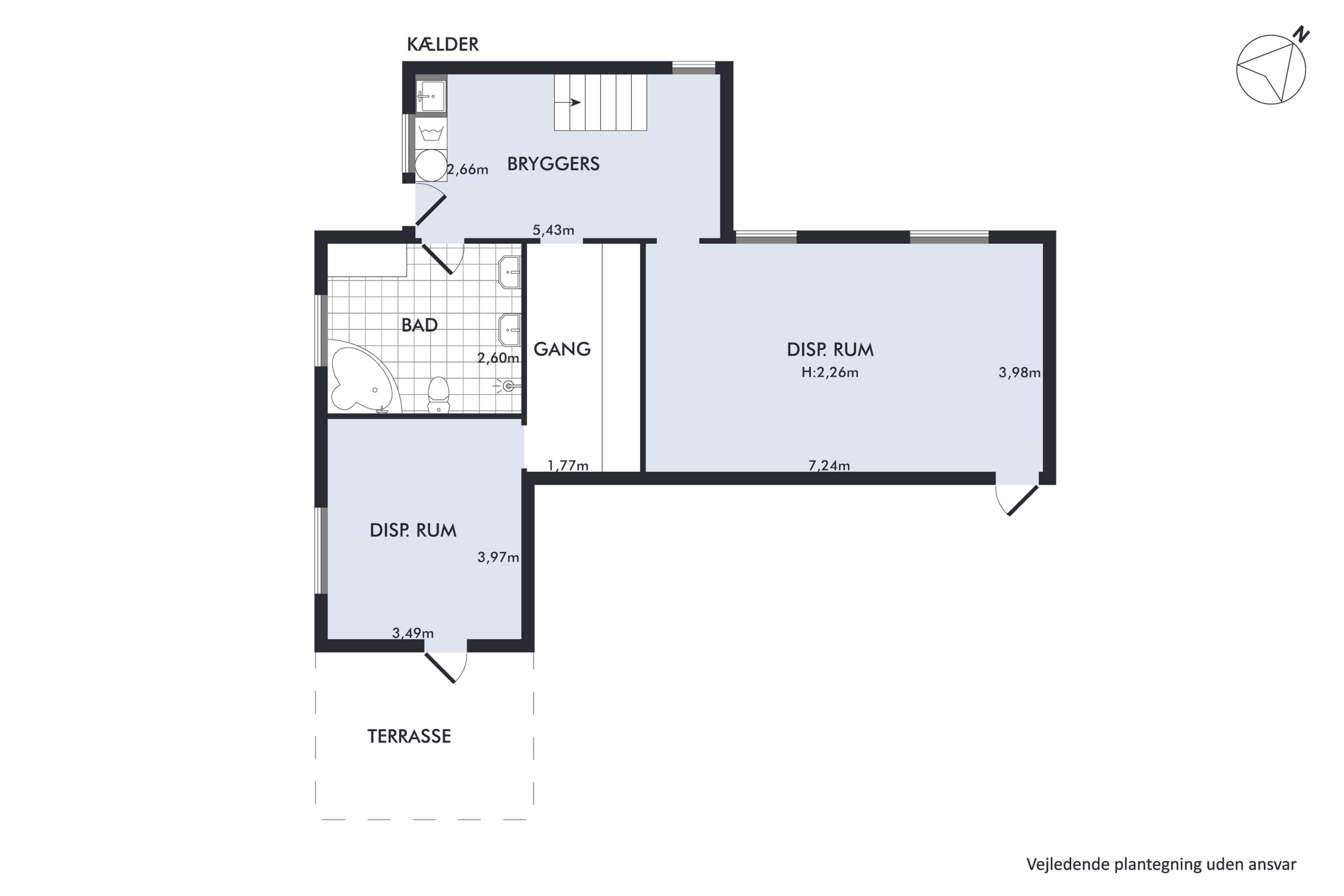 Plantegninger billede af Højvænget 1, 3000 Helsingør