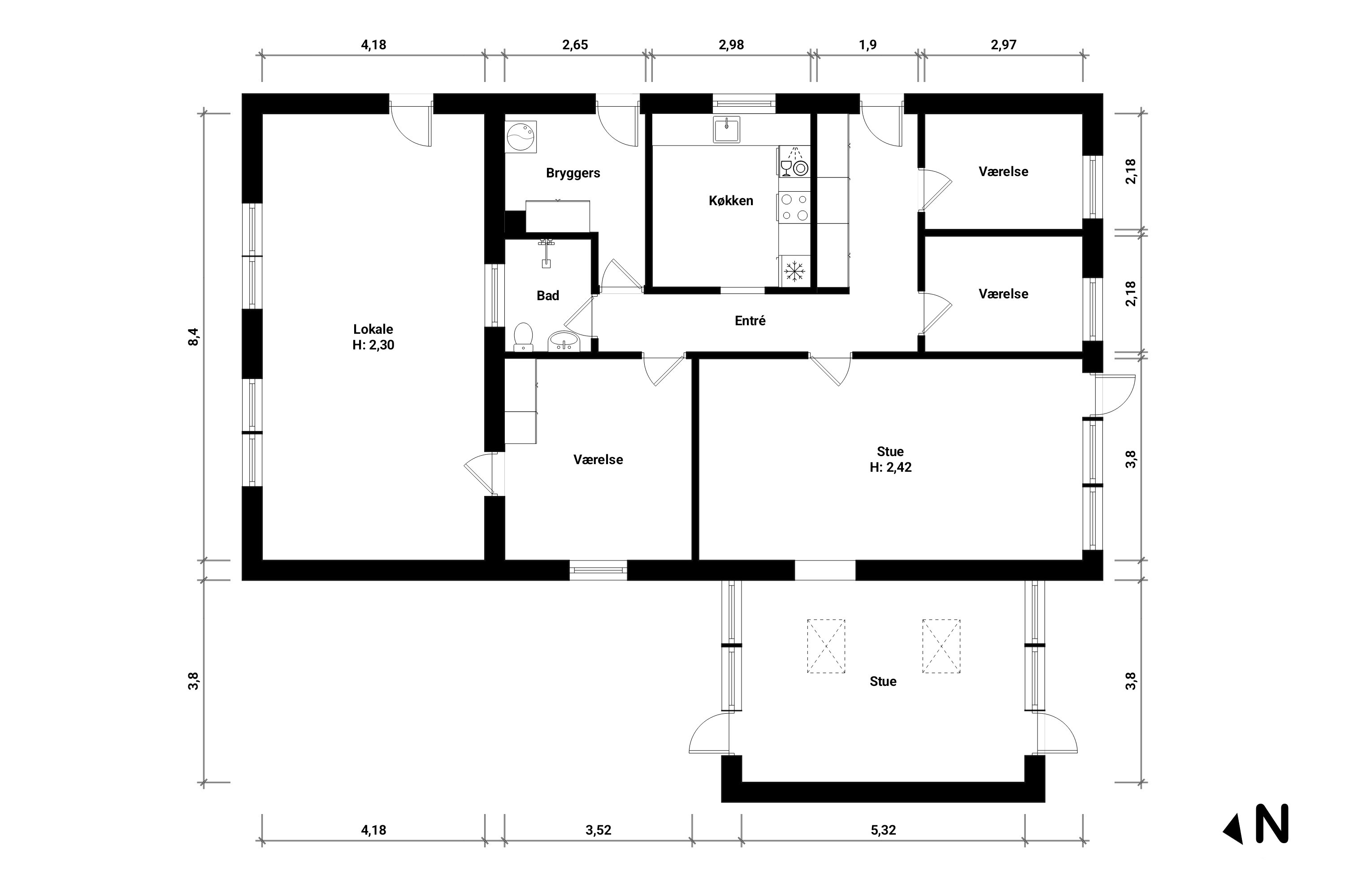 Plantegninger billede af Gl. Landevej 14, 4850 Stubbekøbing