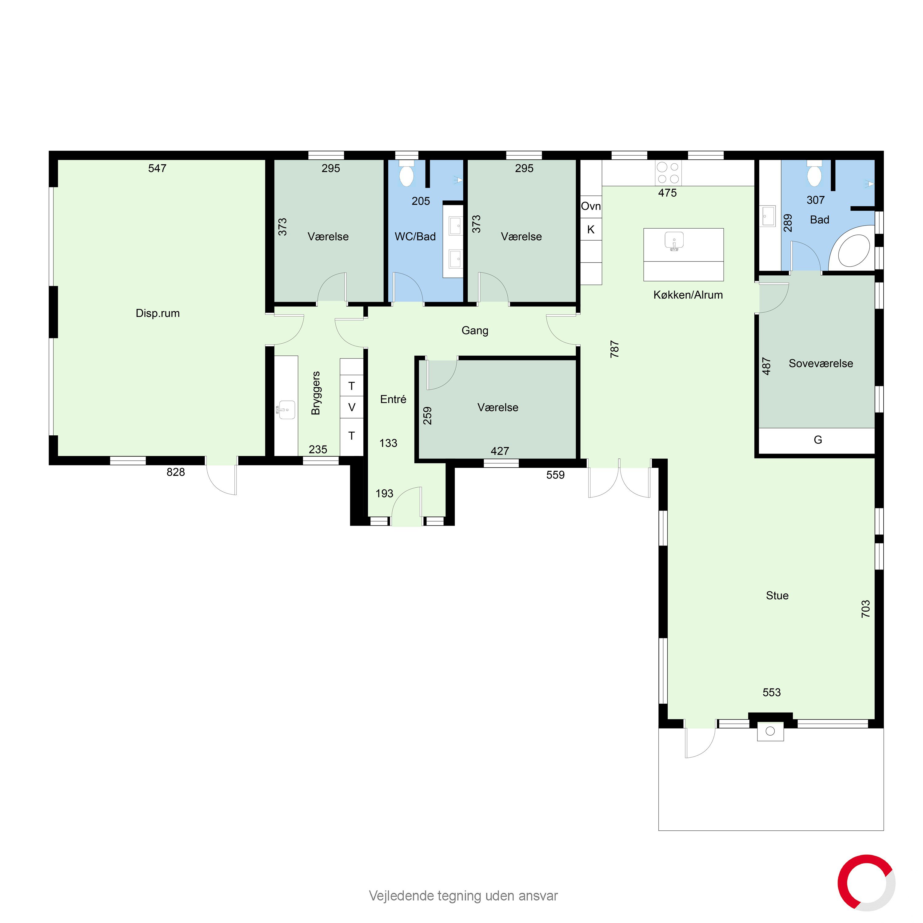 Plantegninger billede af Blomstervænget 2, 8381 Tilst