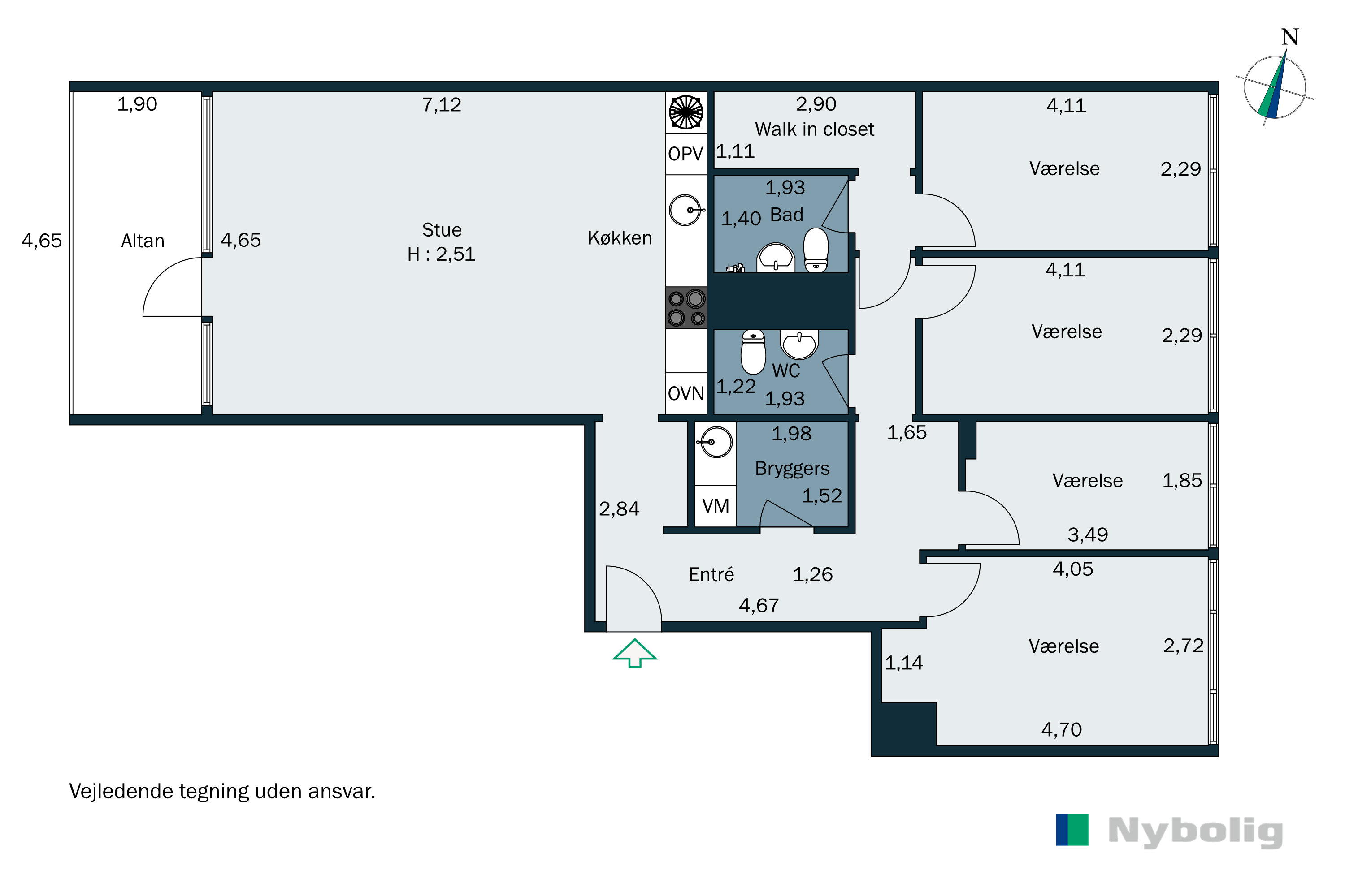 Plantegninger billede af Hørsholm Park 4, 3. th., 2970 Hørsholm