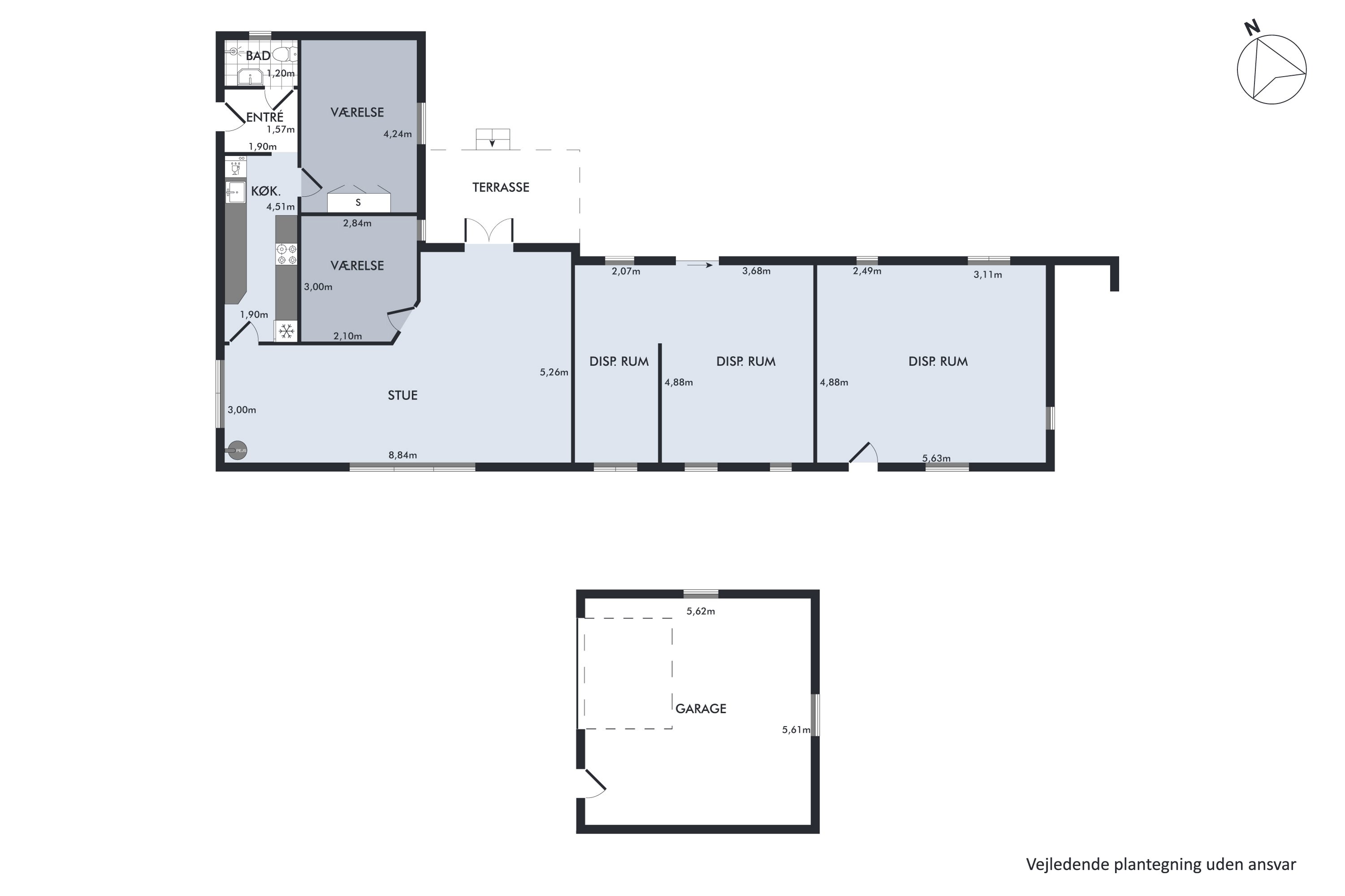 Plantegninger billede af Åsdalen 1, Nørbæk, 8990 Fårup