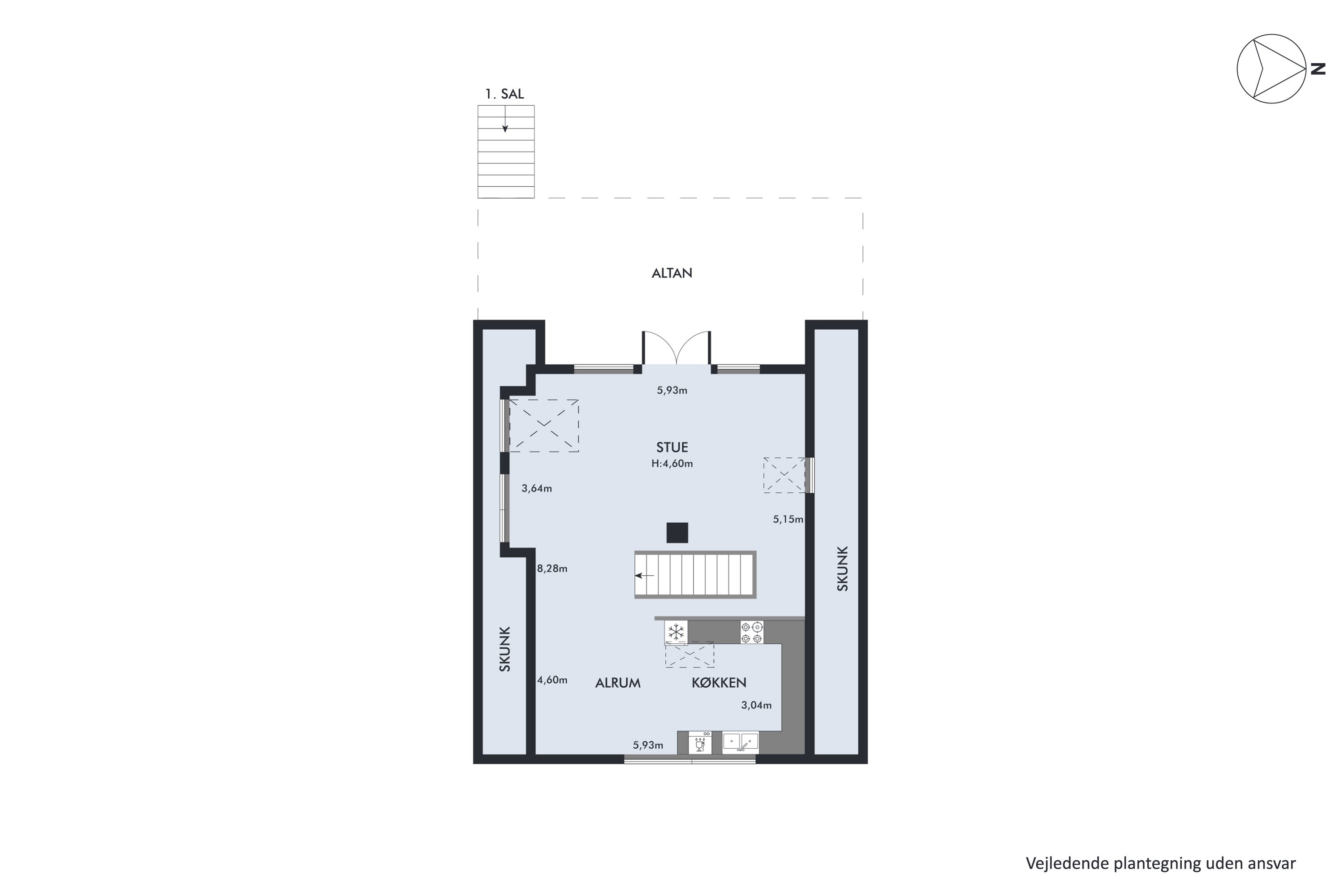 Plantegninger billede af Klokkerholm 5, Vistoft, 8420 Knebel