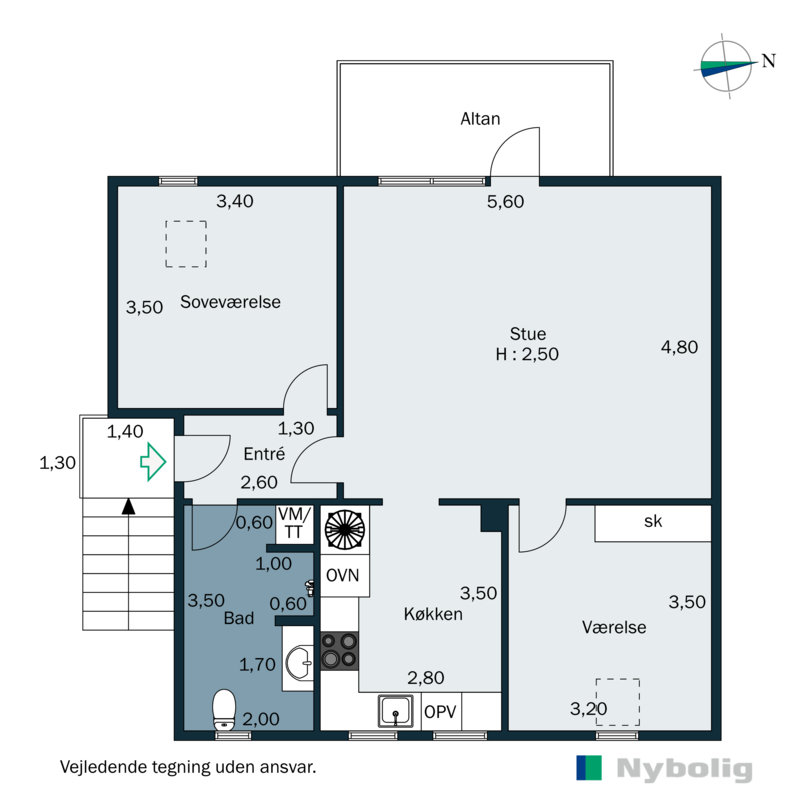 Plantegninger billede af Aastrupvej 36K, 1. th., 6100 Haderslev