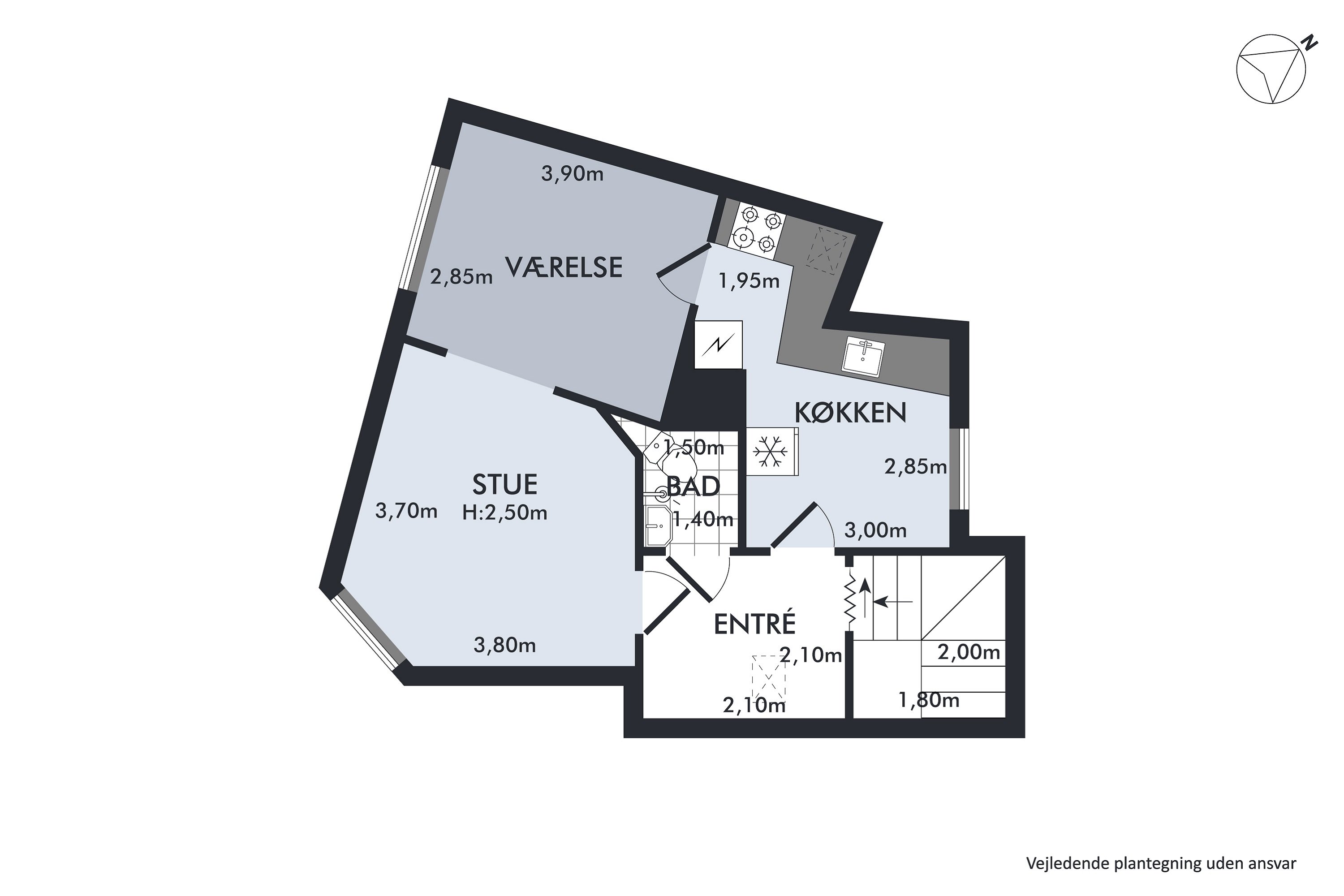Plantegninger billede af Øster Farimagsgade 25, 2., 2100 København Ø