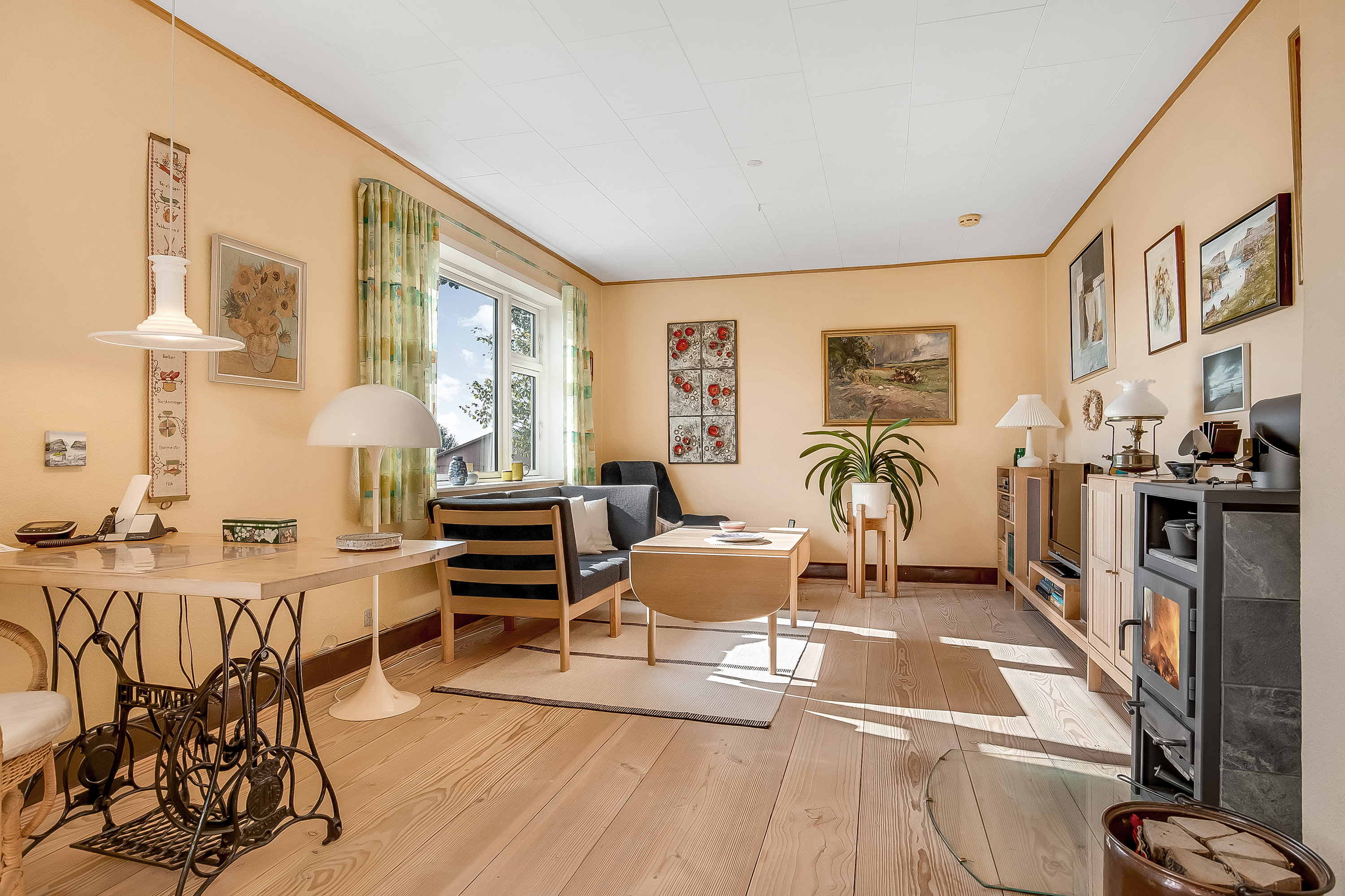 Fremhævet stue billede i fuldskærmstilstand. Billede af Drenderupvej 10, Ødis Bramdr, 6580 Vamdrup