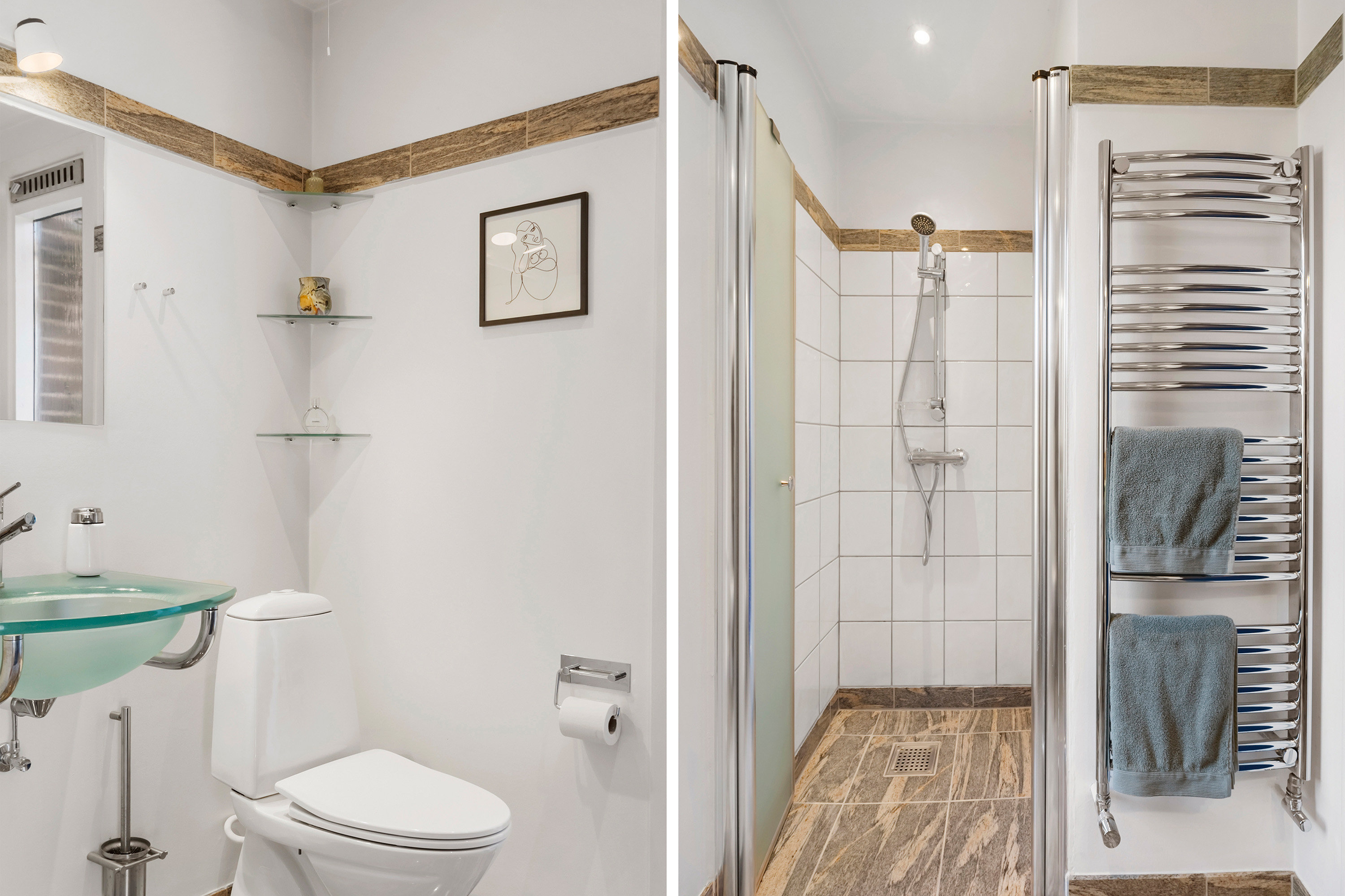 Fremhævet badeværelse billede i fuldskærmstilstand. Billede af Enrumvej 49, 2950 Vedbæk