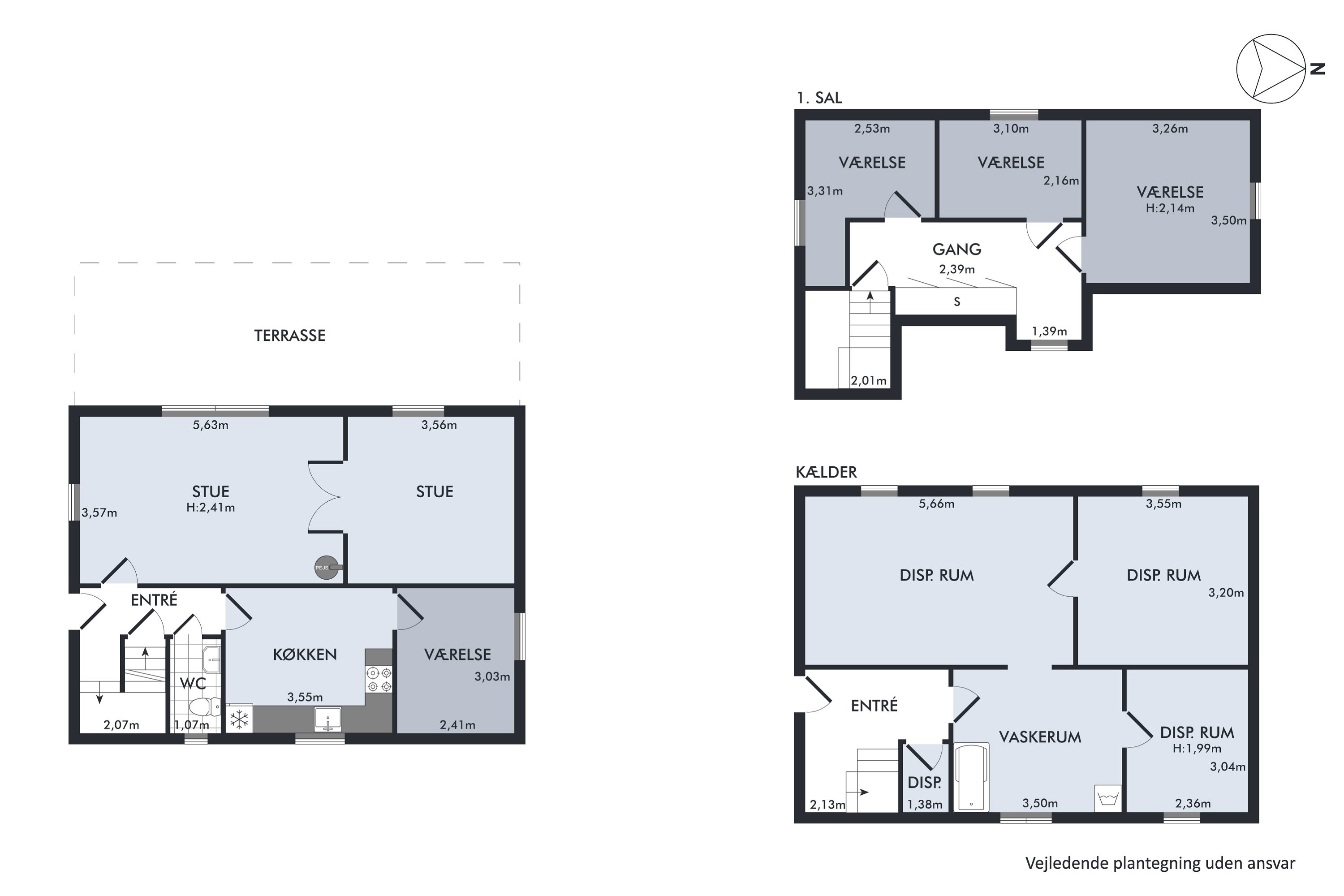 Plantegninger billede af Vibevej 15, 8410 Rønde