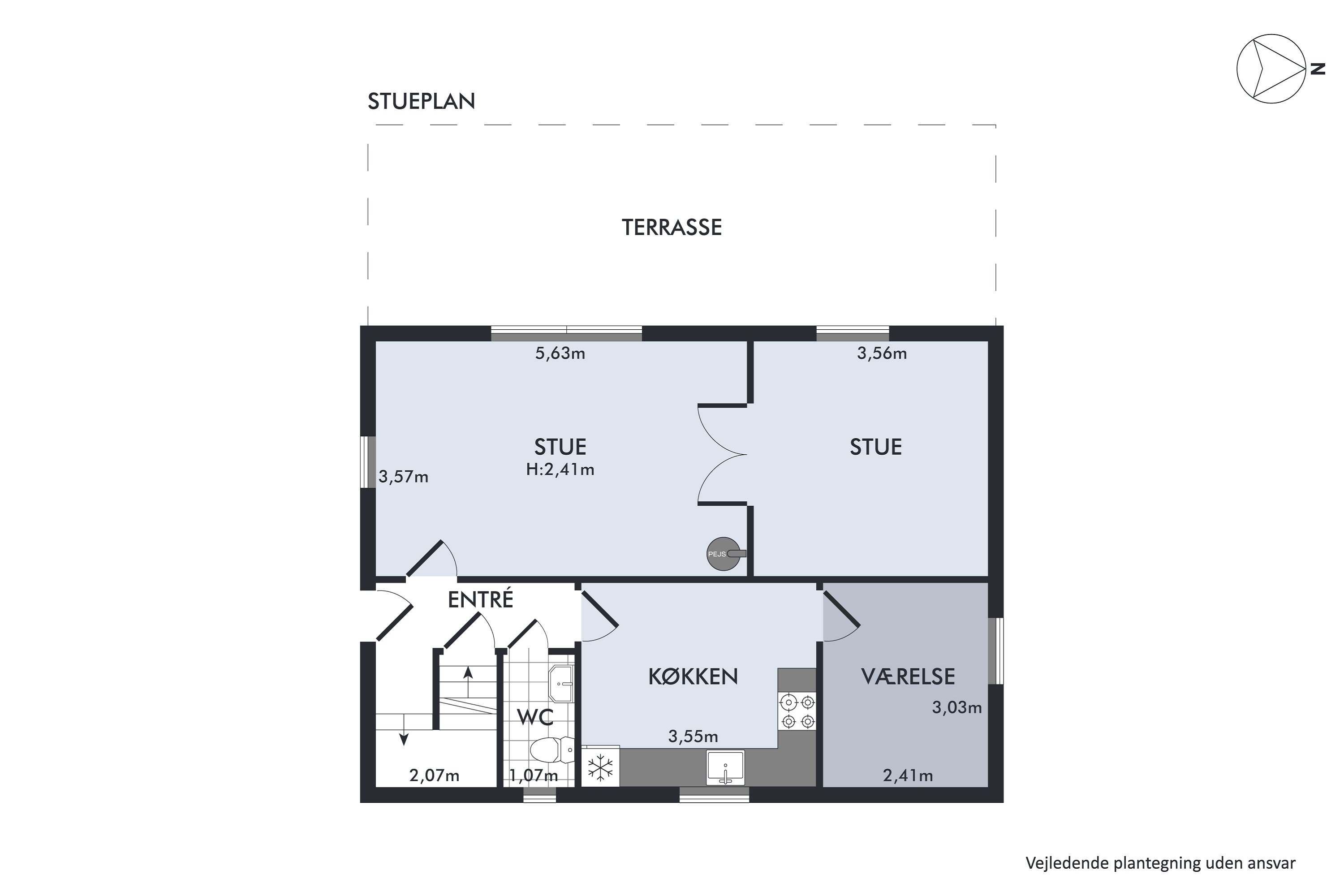 Plantegninger billede af Vibevej 15, 8410 Rønde
