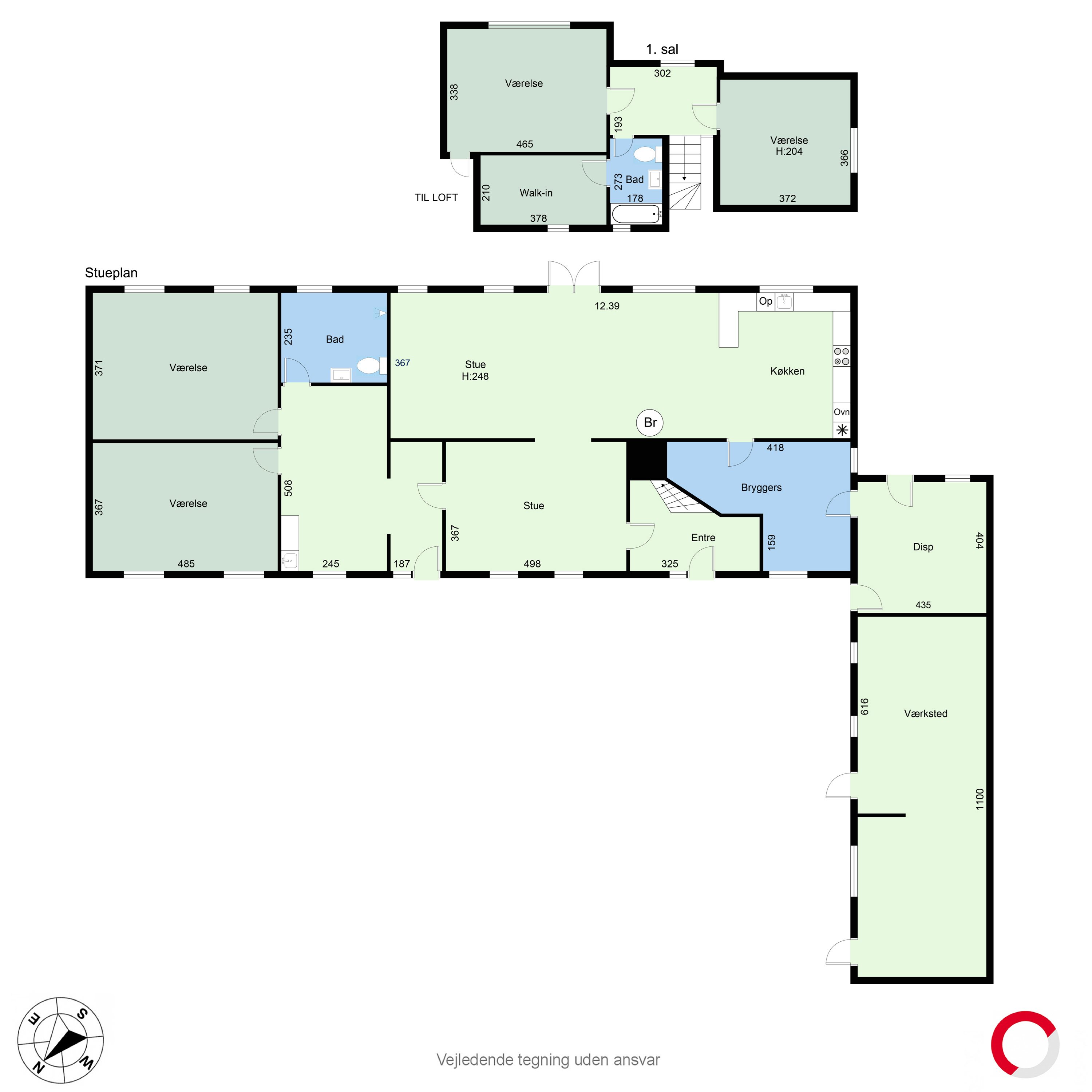 Plantegninger billede af Astervej 7, 8471 Sabro